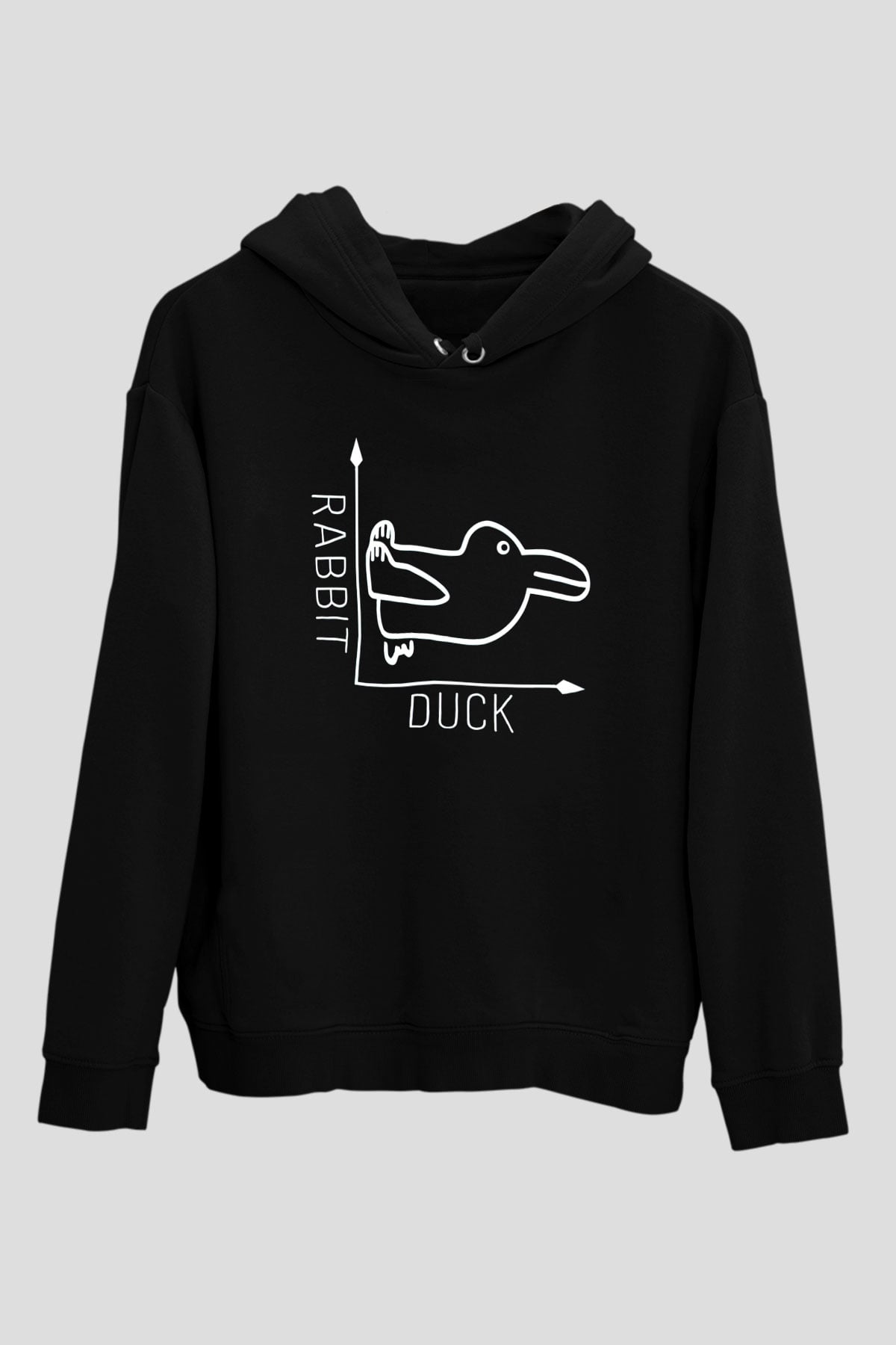 Filozof Siyah Unisex Kapüşonlu Sweatshirt