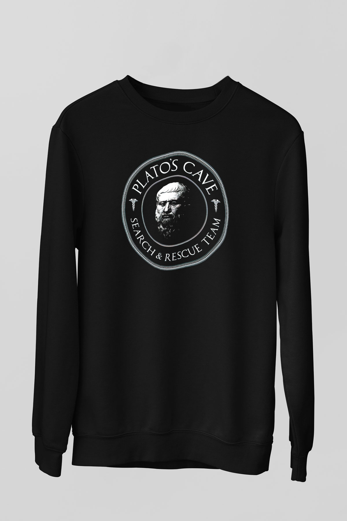 Filozof Siyah Unisex Sweatshirt