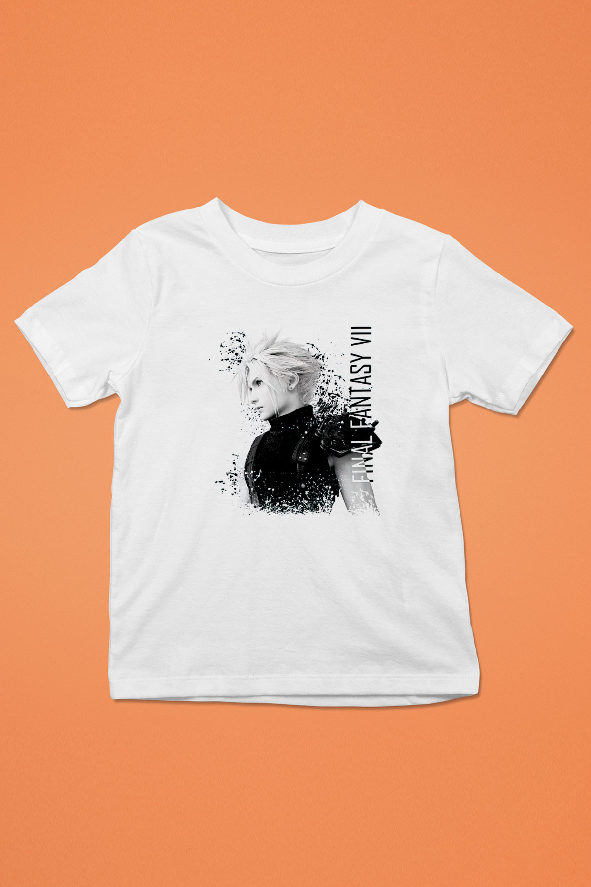 Final Fantasy Beyaz Unisex Çocuk Tişört