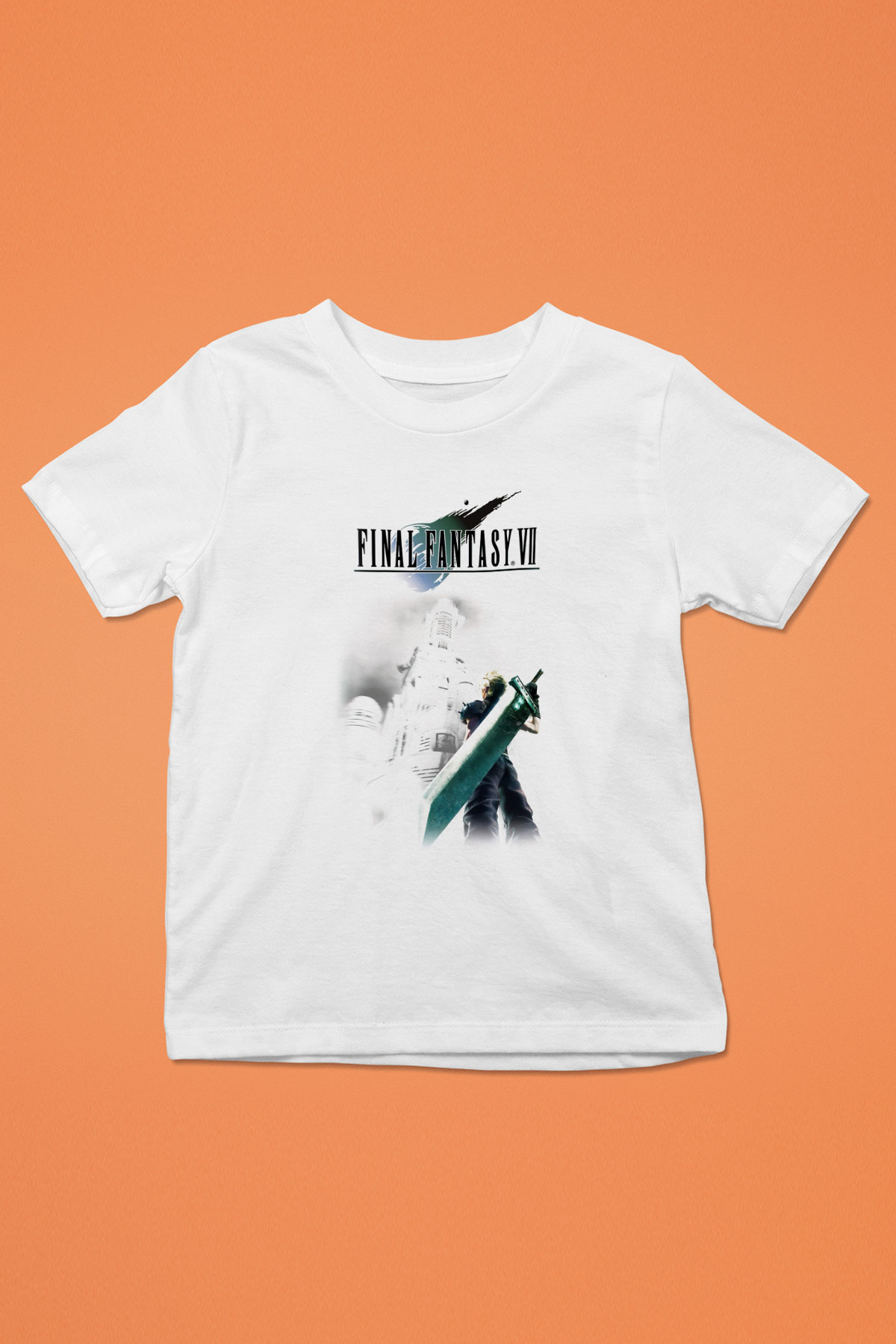 Final Fantasy Beyaz Unisex Çocuk Tişört