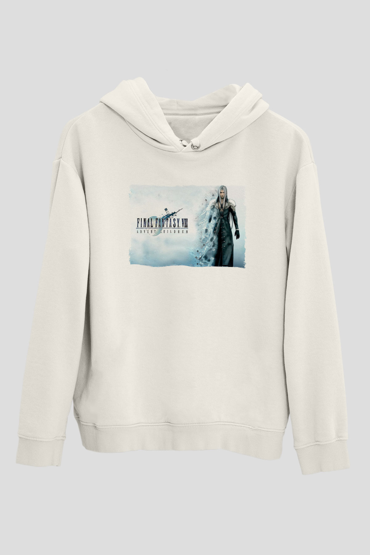 Final Fantasy Beyaz Unisex Hoodie