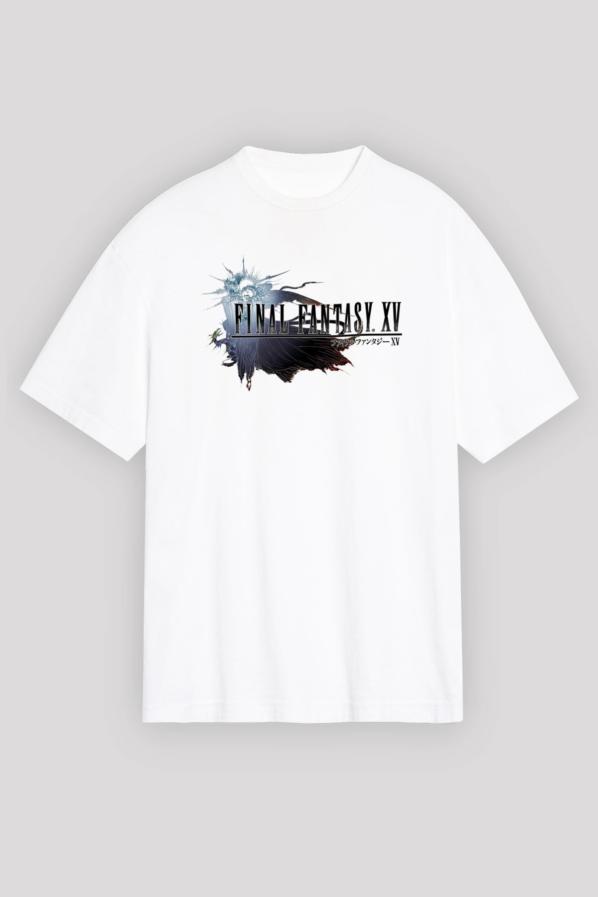 Final Fantasy Beyaz Unisex Oversize Tişört T-Shirt