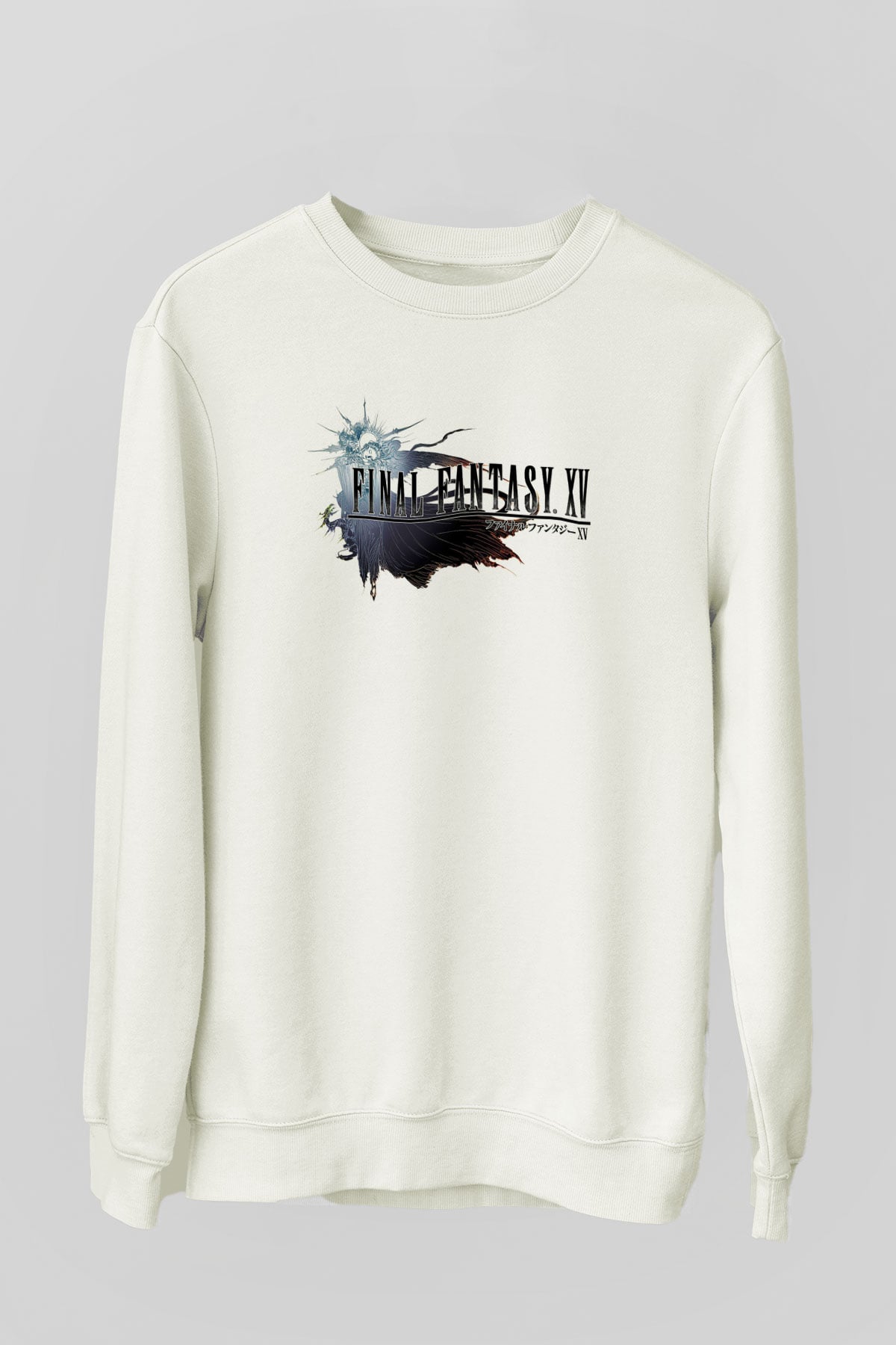 Final Fantasy Beyaz Unisex Sweatshirt