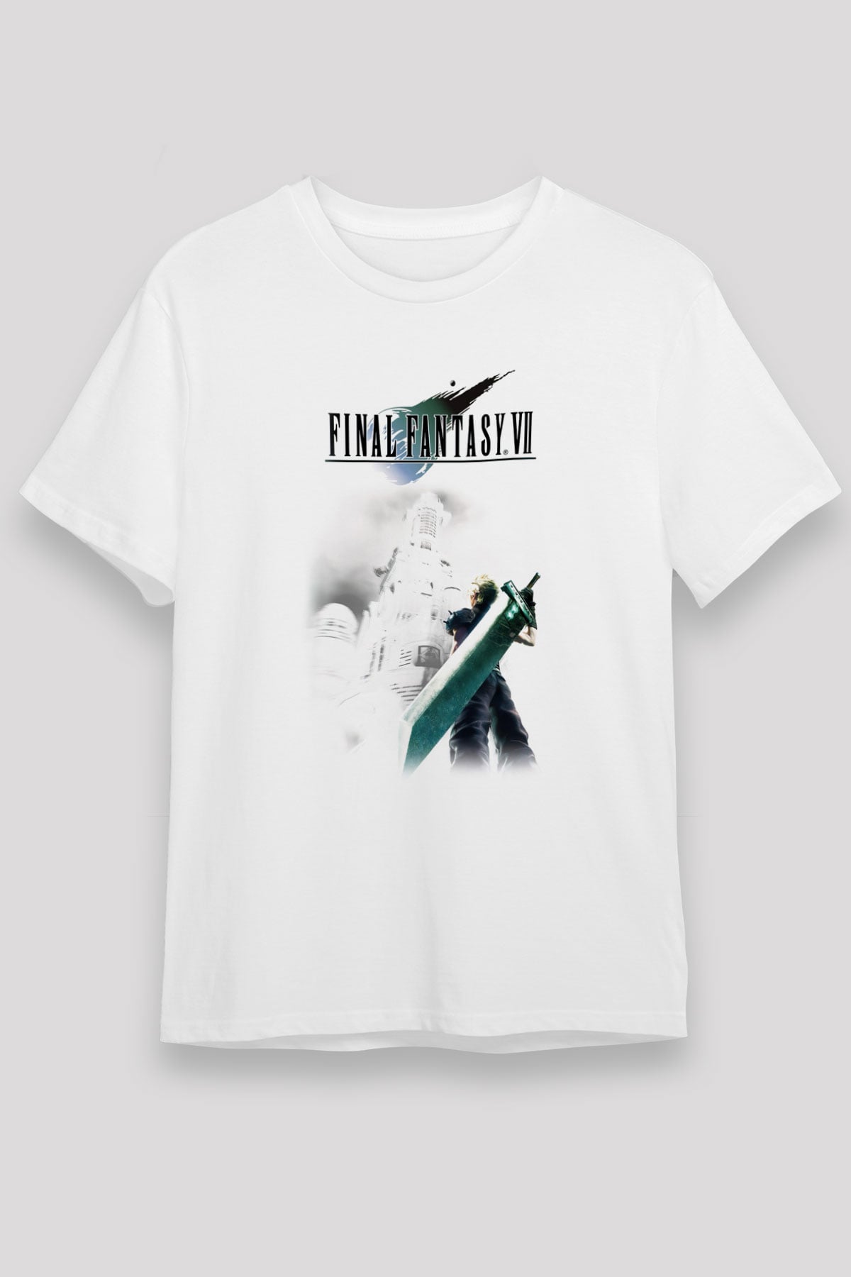 Final Fantasy Beyaz Unisex Tişört T-Shirt