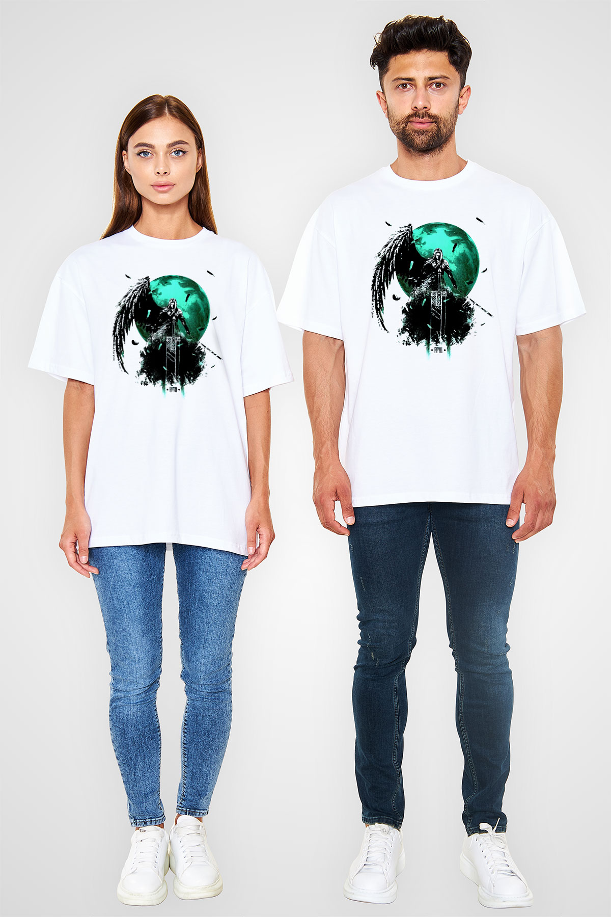 Final Fantasy Beyaz Unisex Tişört T-Shirt