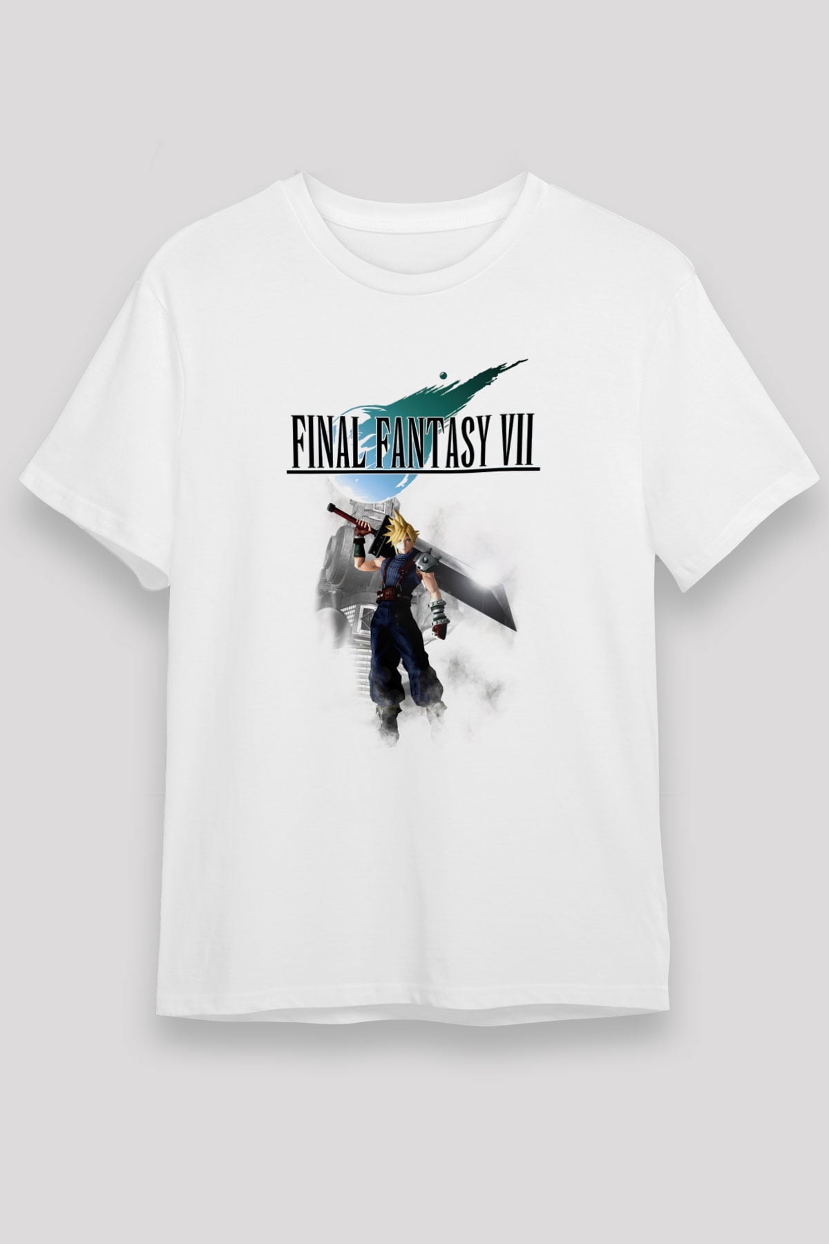 Final Fantasy Beyaz Unisex Tişört T-Shirt