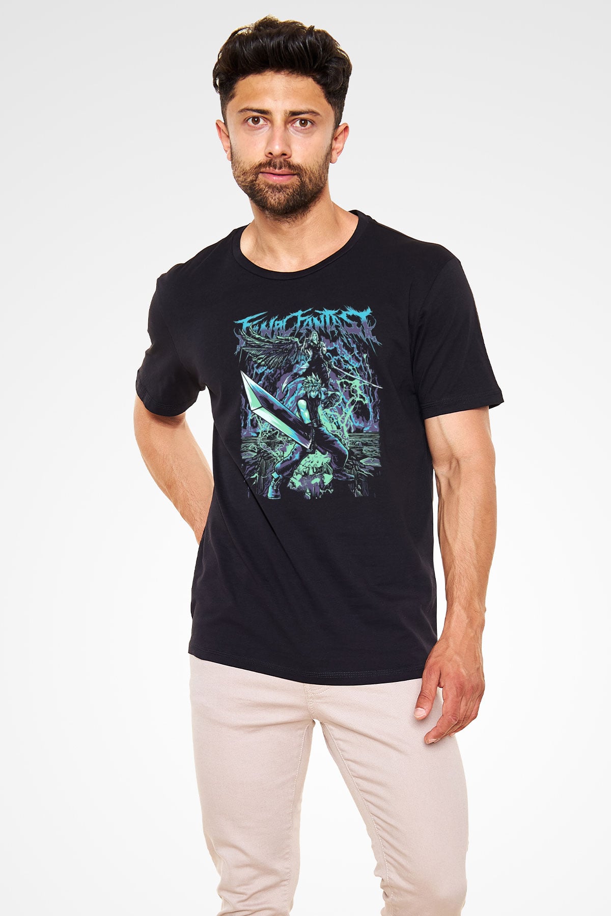 Final Fantasy Siyah Unisex Tişört T-Shirt