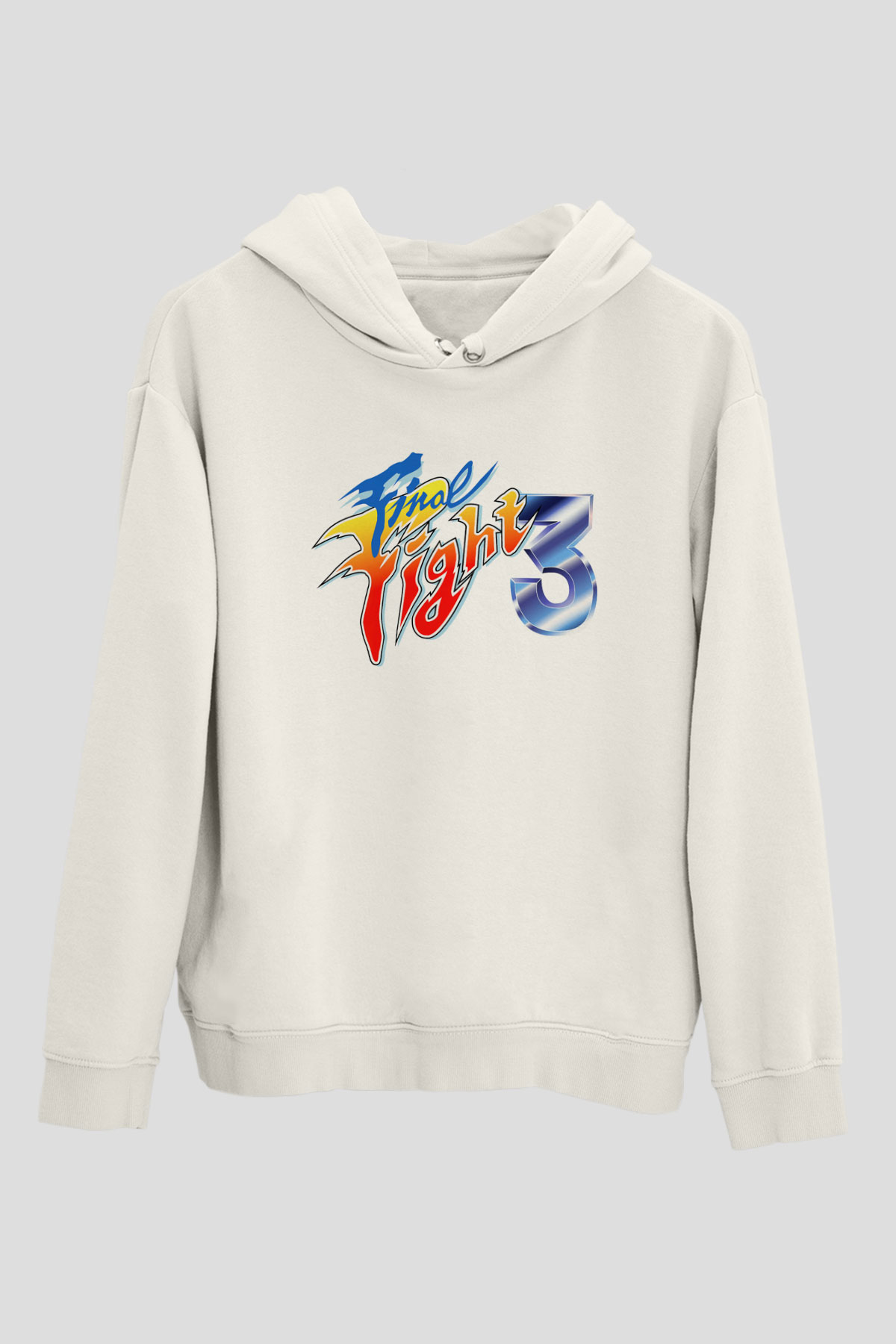 Final Fight Beyaz Unisex Hoodie