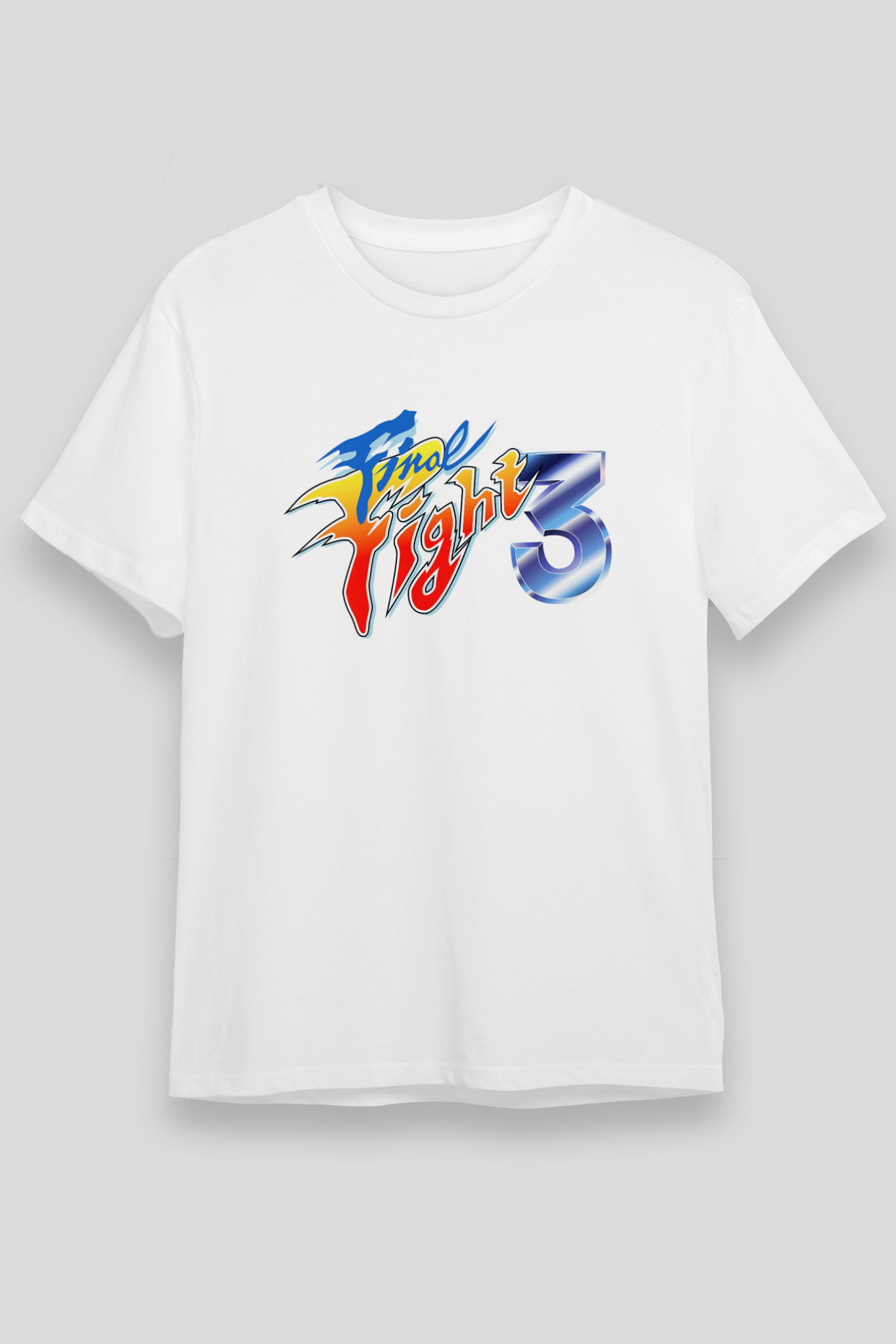 Final Fight Beyaz Unisex Tişört T-Shirt