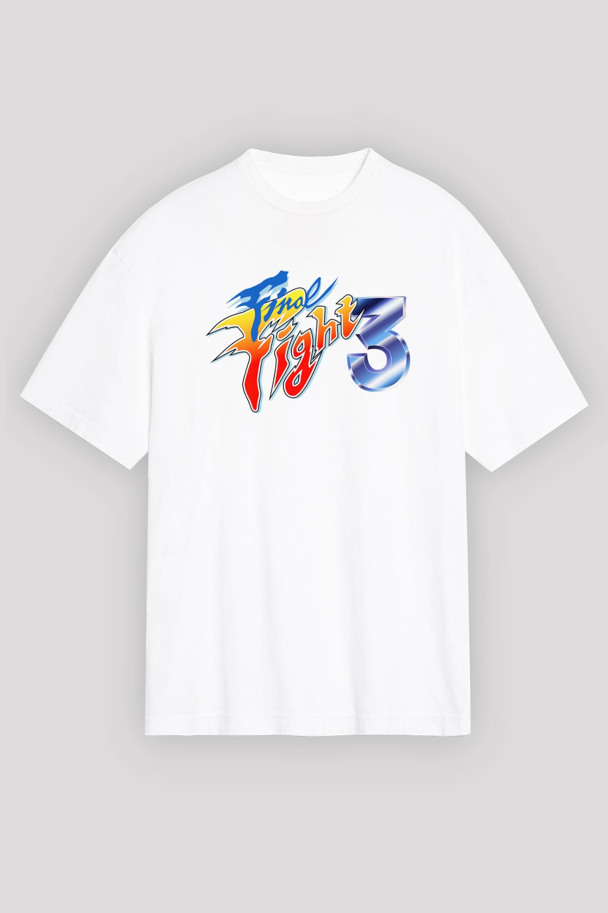 Final Fight Beyaz Unisex Tişört T-Shirt