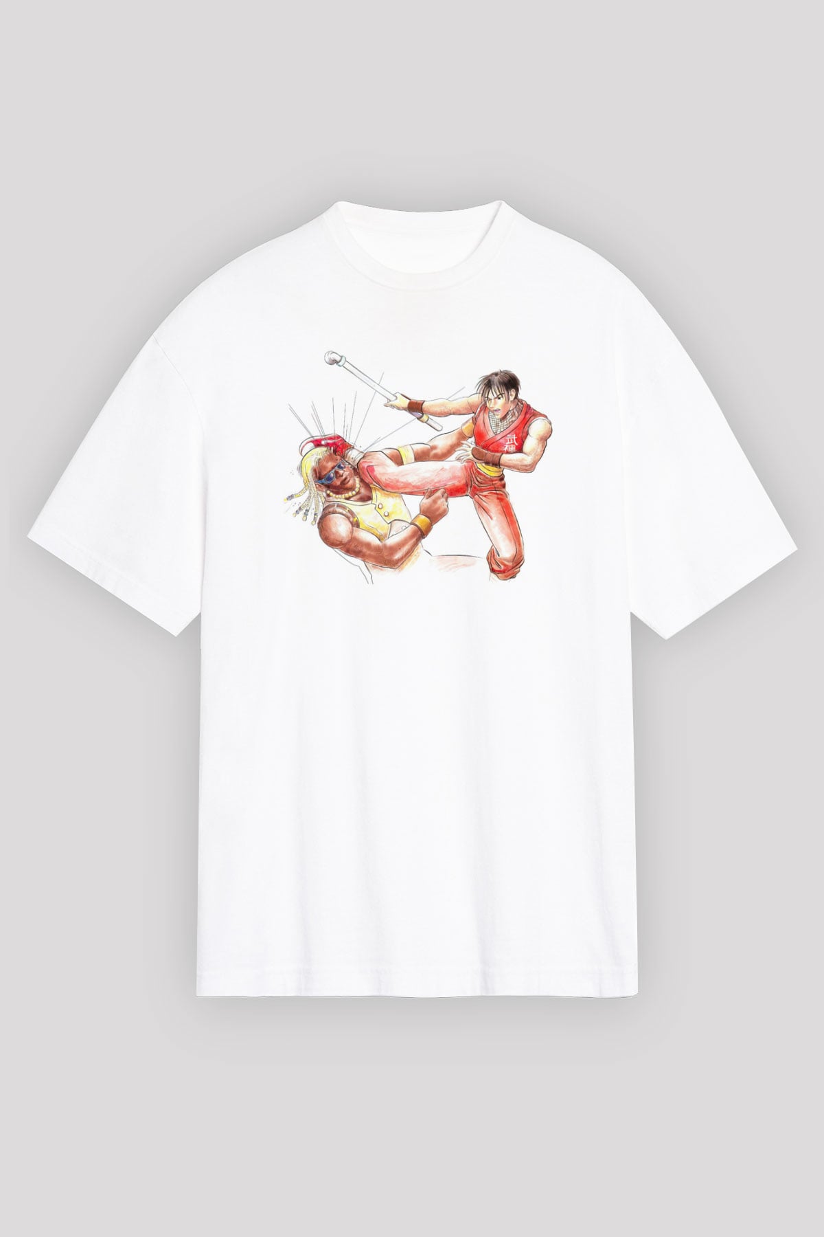 Final Fight Beyaz Unisex Tişört T-Shirt