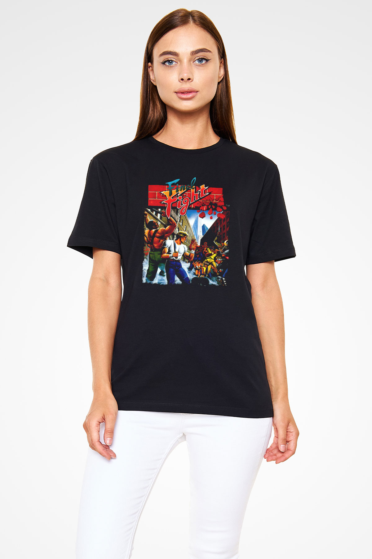 Final Fight Siyah Unisex Tişört