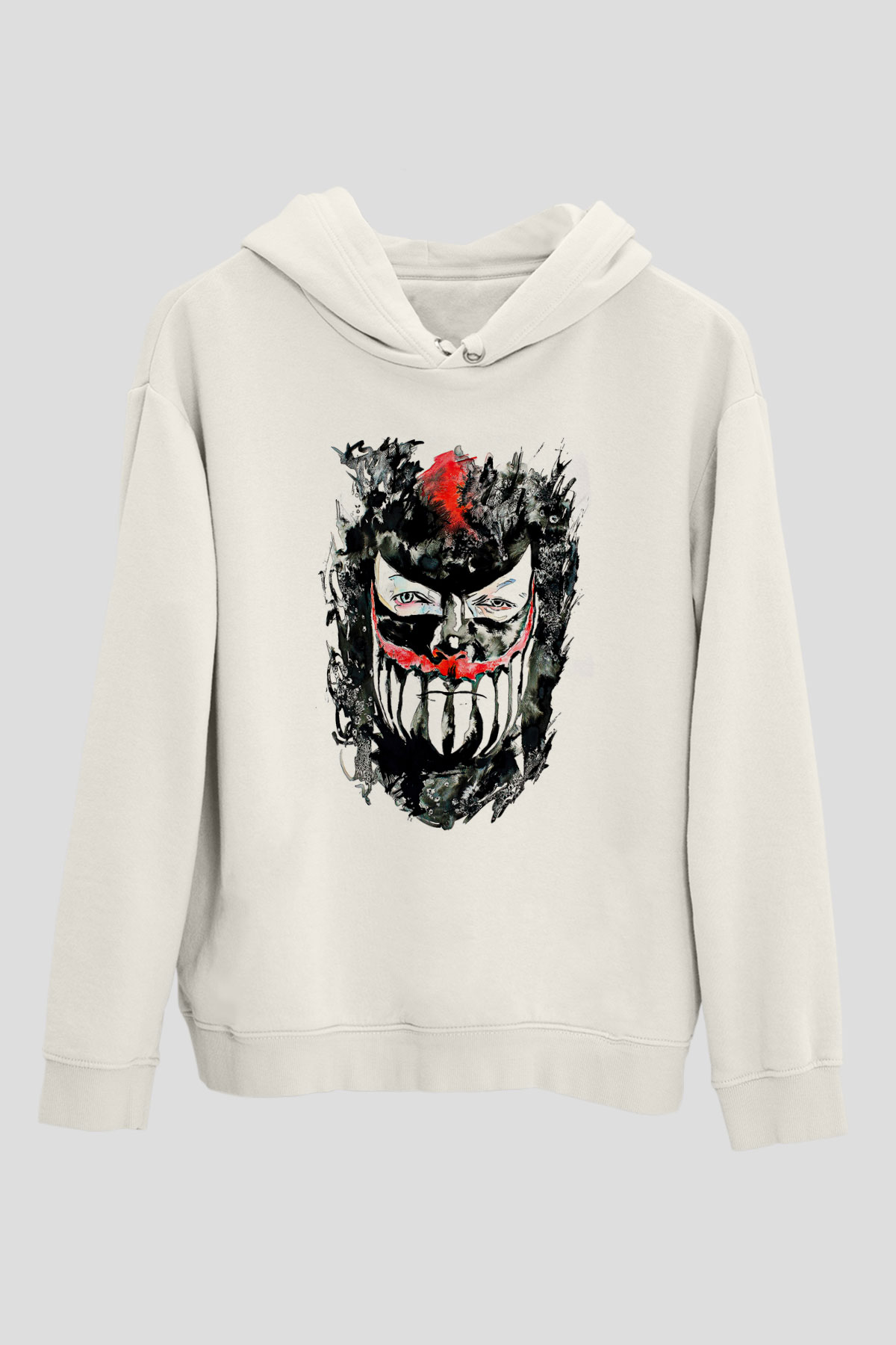 Finn Balor Baskılı Beyaz Unisex Hoodie