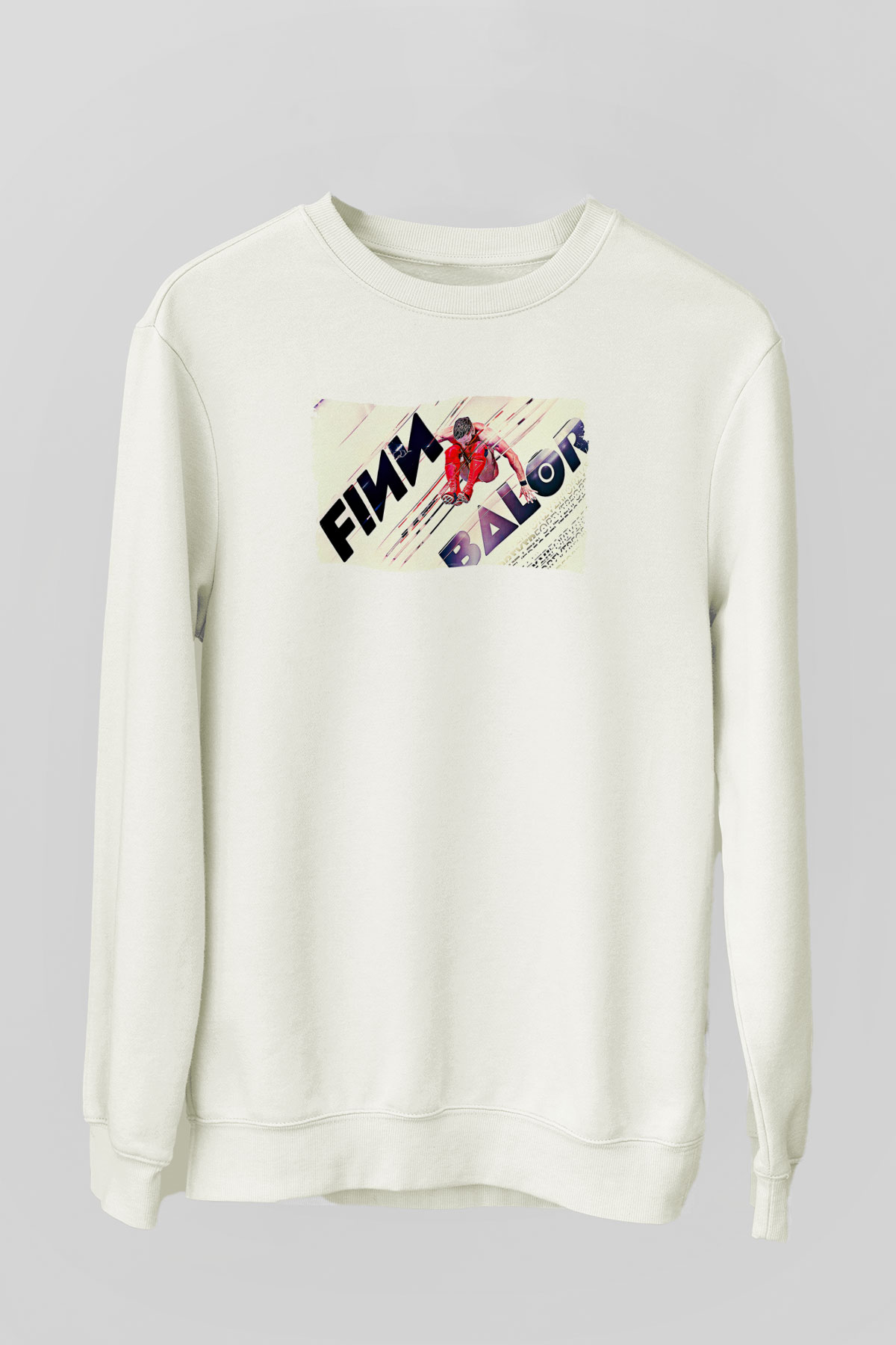 Finn Balor Baskılı Beyaz Unisex Sweatshirt