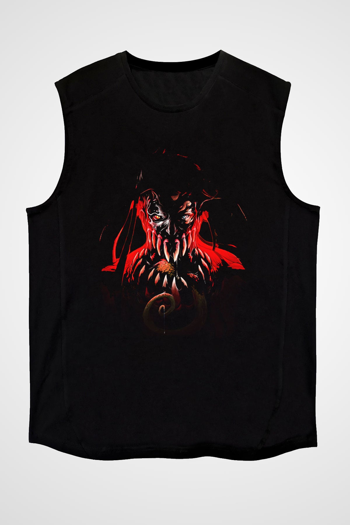 Finn Balor Baskılı Unisex Siyah Kolsuz Tişört - Tshirt
