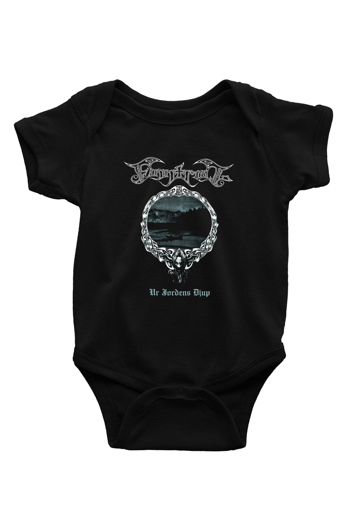 Finntroll Baskılı Unisex Siyah Bebek Body - Zıbın