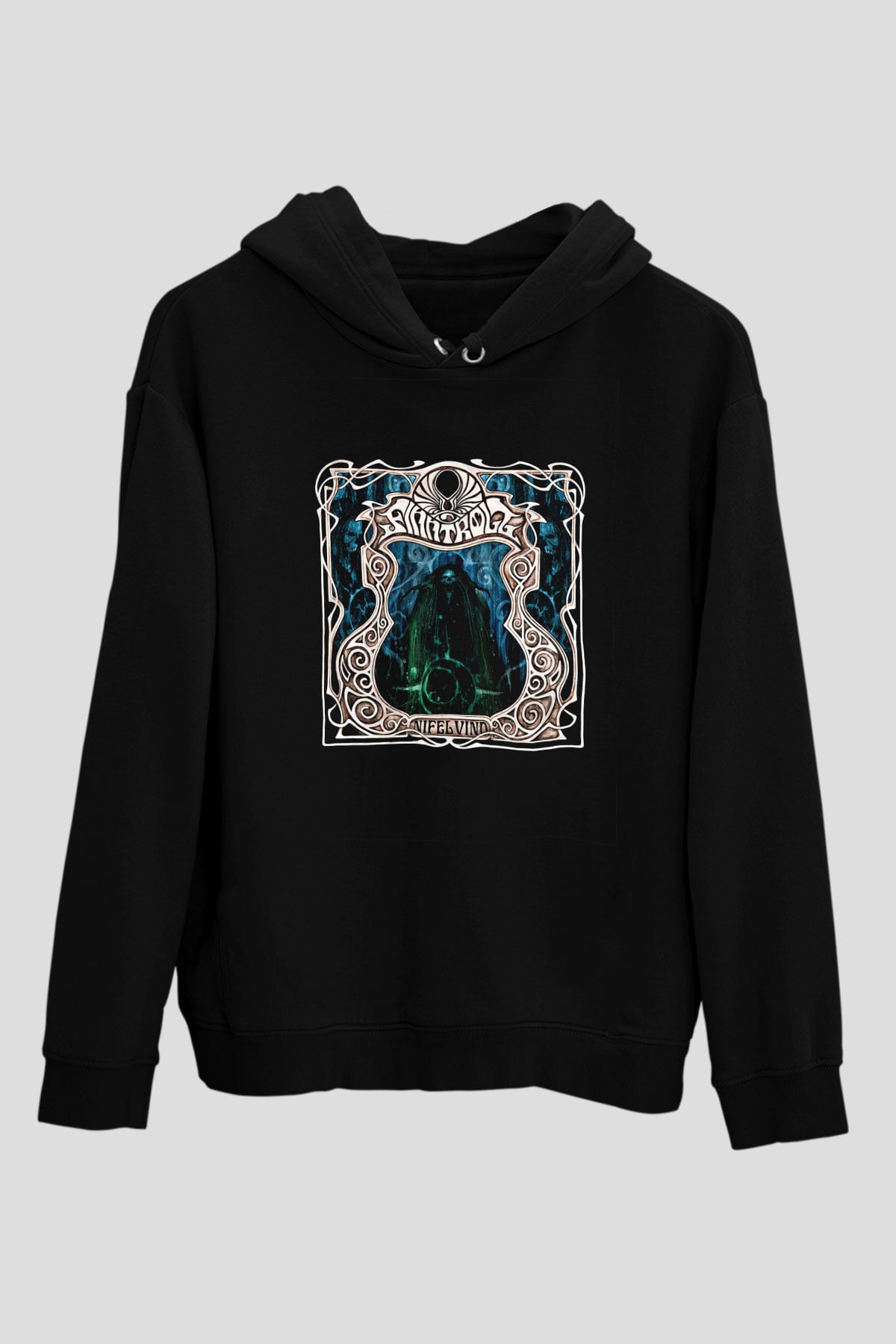 Finntroll Baskılı Unisex Siyah Hoodie