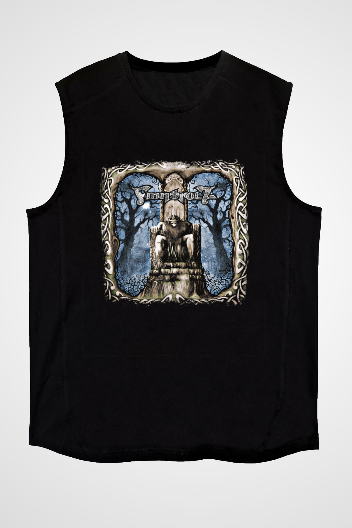 Finntroll Baskılı Unisex Siyah Kolsuz Tişört