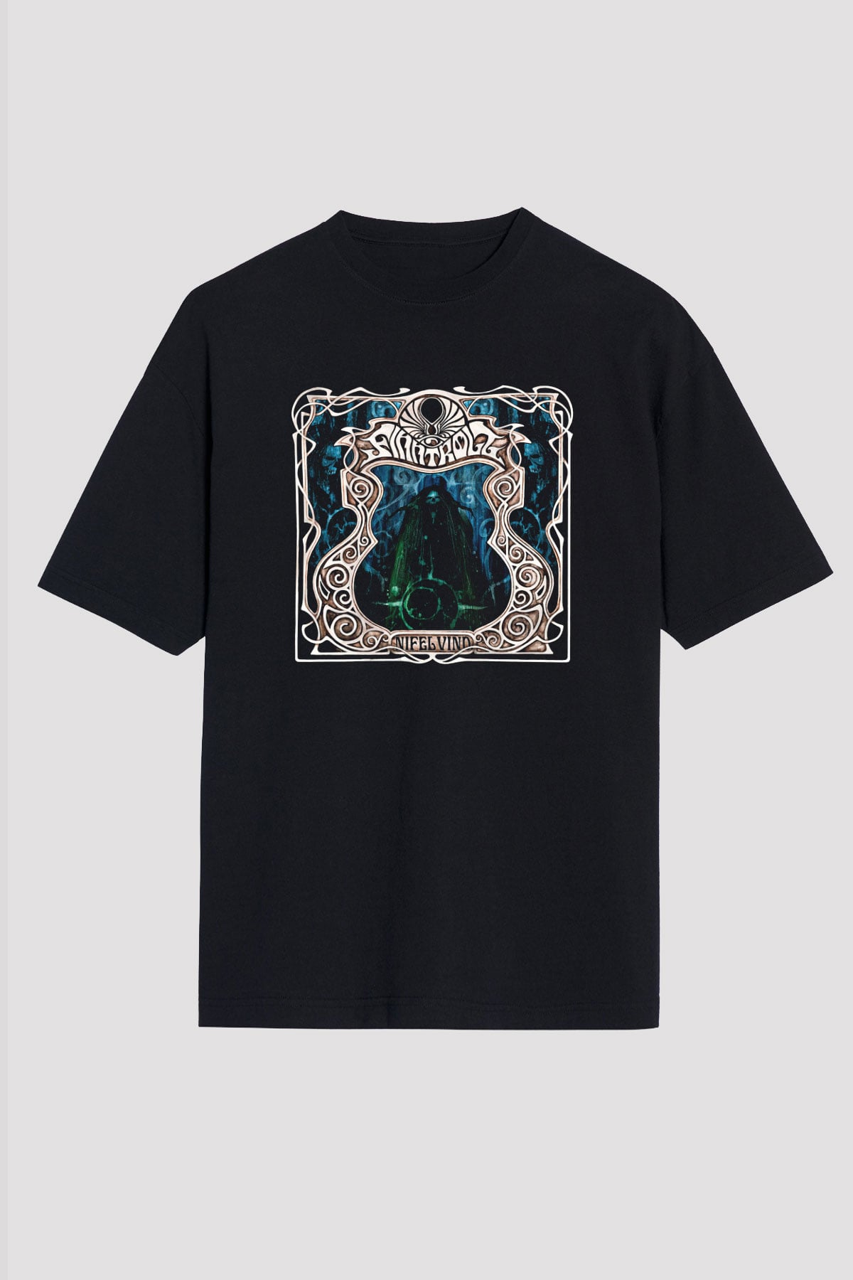 Finntroll Baskılı Unisex Siyah Oversize Tişört