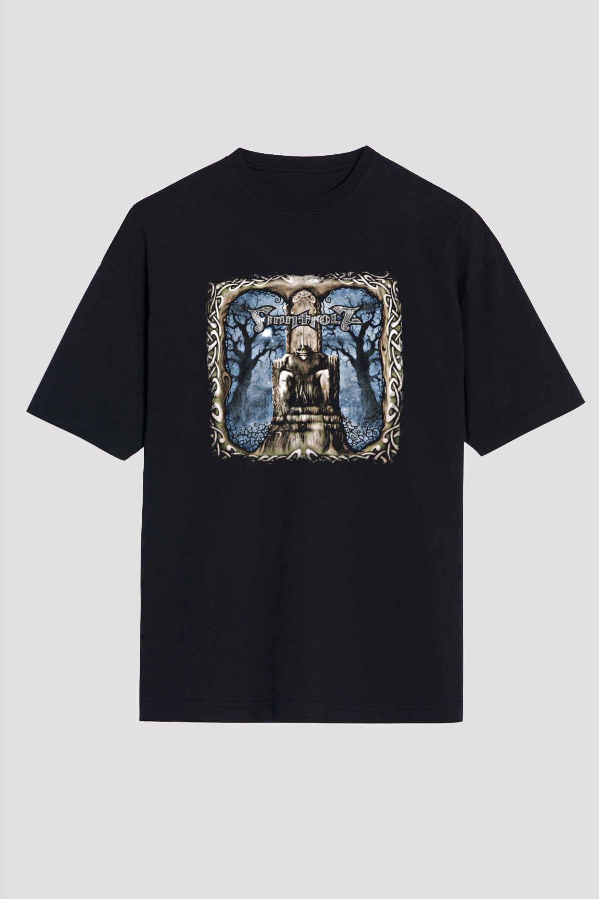 Finntroll Baskılı Unisex Siyah Oversize Tişört