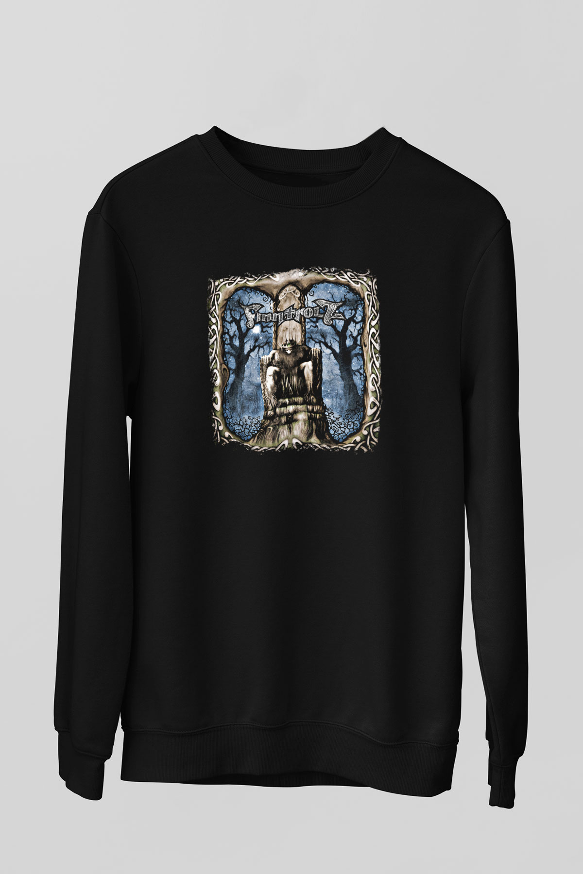 Finntroll Baskılı Unisex Siyah Sweatshirt