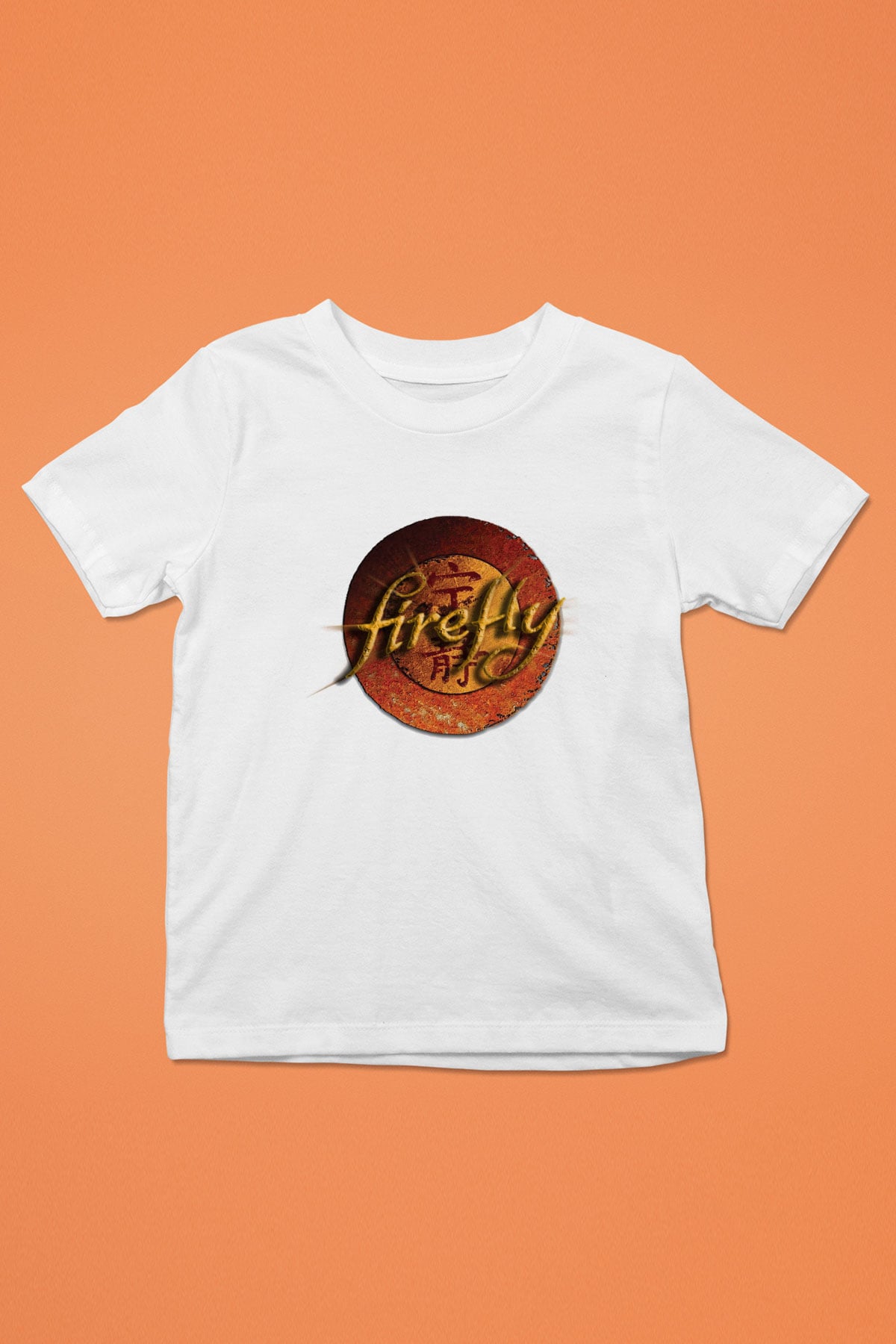 Firefly Baskılı Beyaz Unisex Çocuk Tişört
