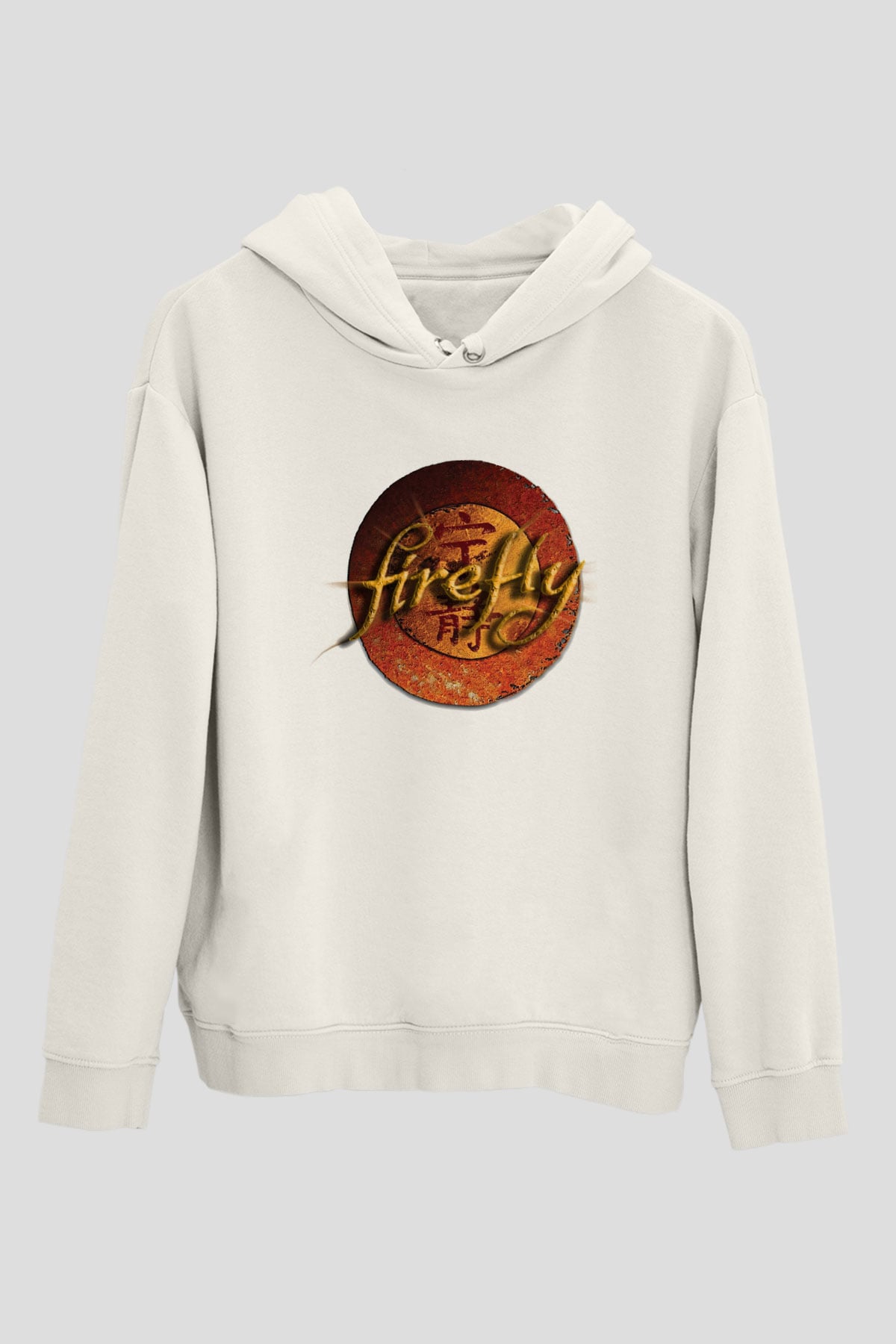 Firefly Beyaz Unisex Kapşonlu Sweatshirt