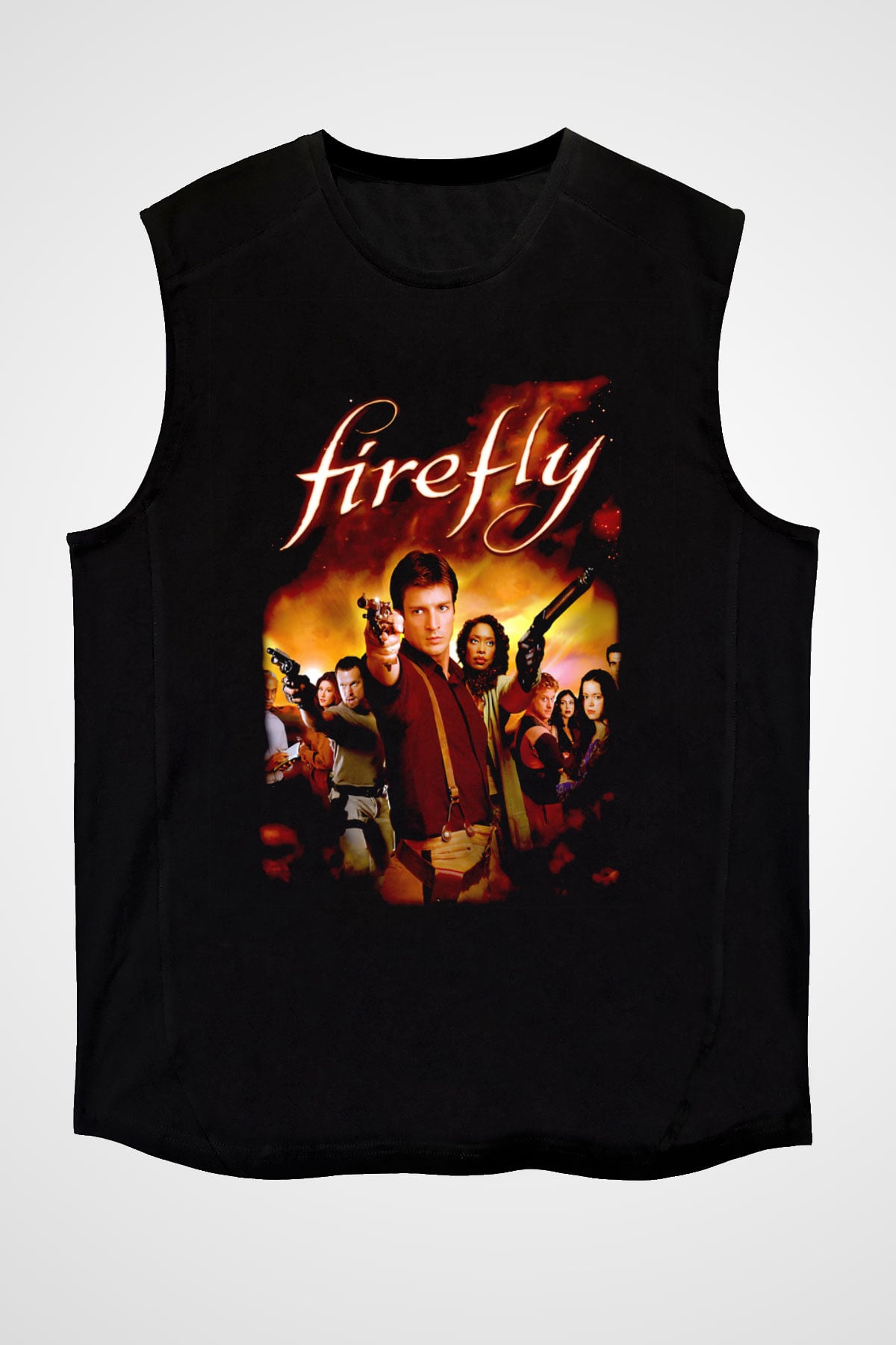 Firefly Siyah Unisex Kolsuz Tişört