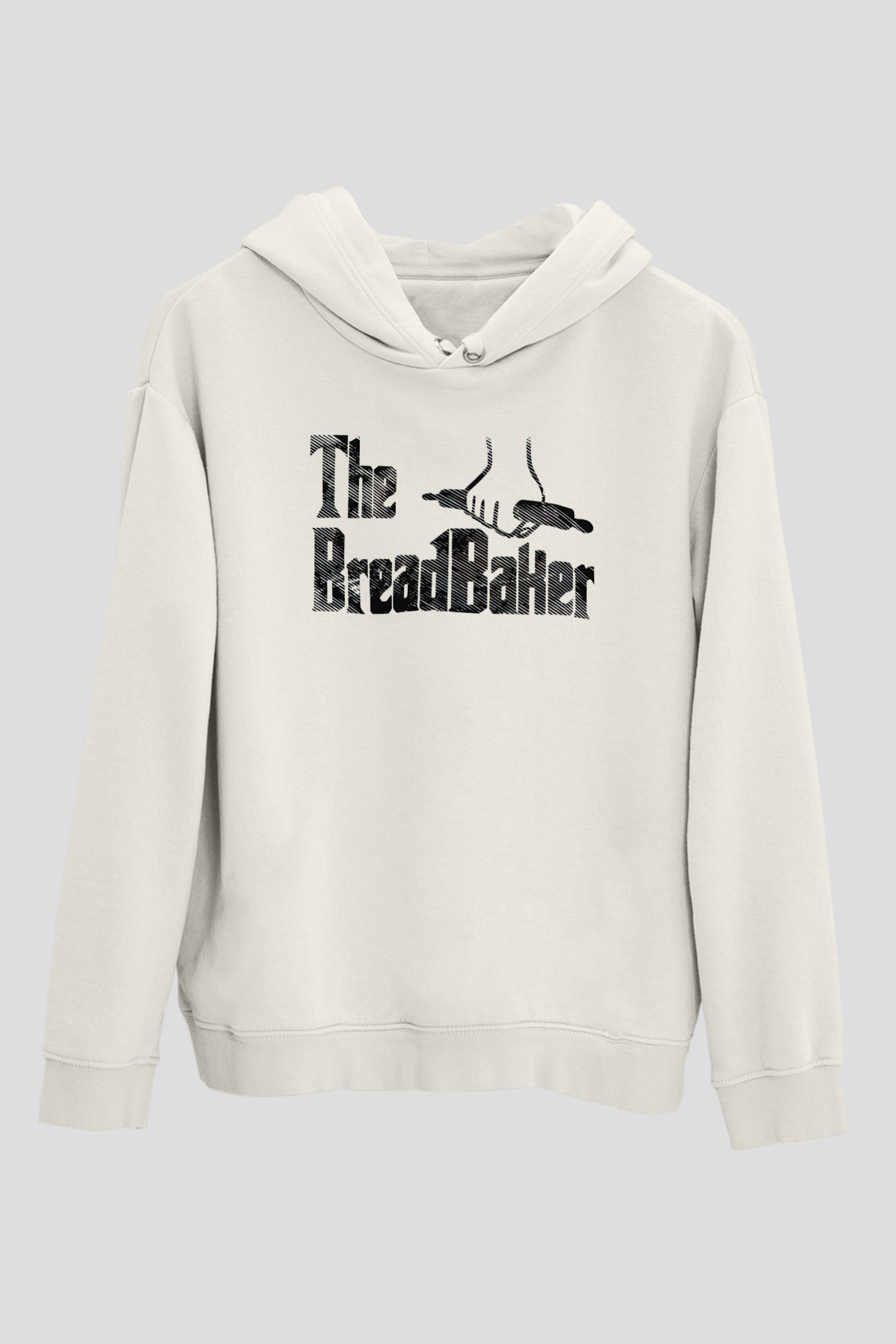 Fırıncı Beyaz Unisex Kapüşonlu Sweatshirt