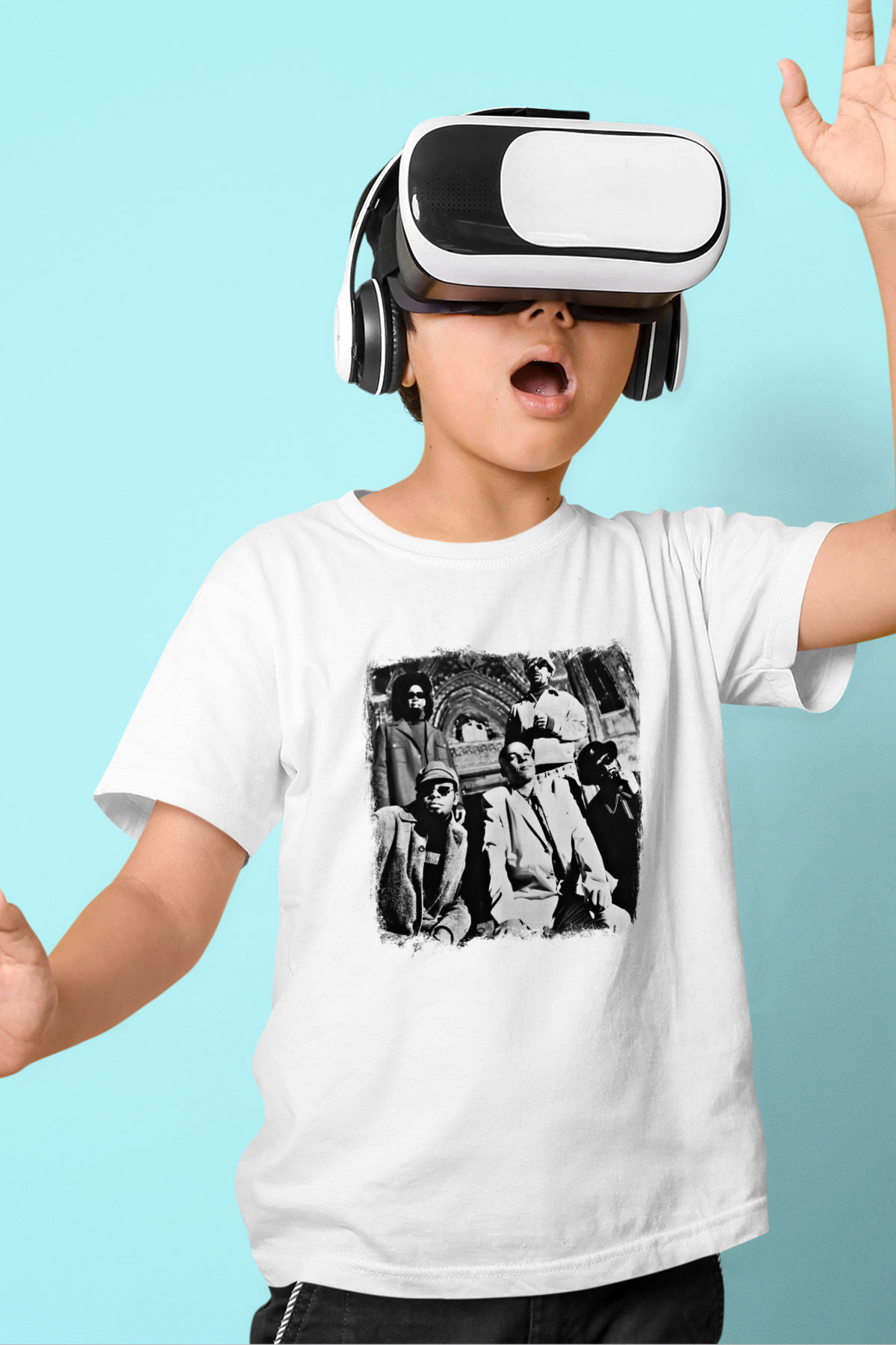 Fishbone Baskılı Unisex Beyaz Çocuk Tişört