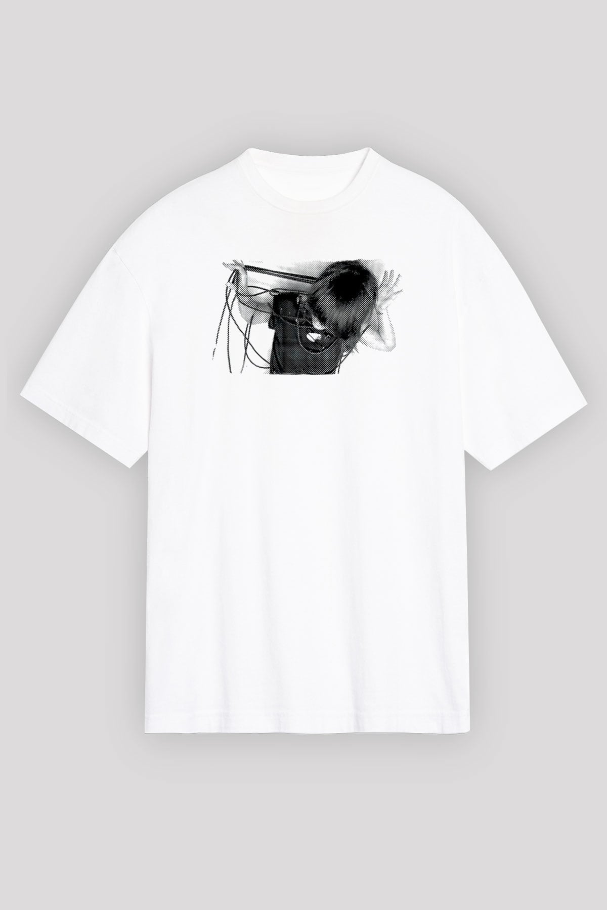 Fit For Rivals Baskılı Beyaz Unisex Oversize Tişört - Tshirt