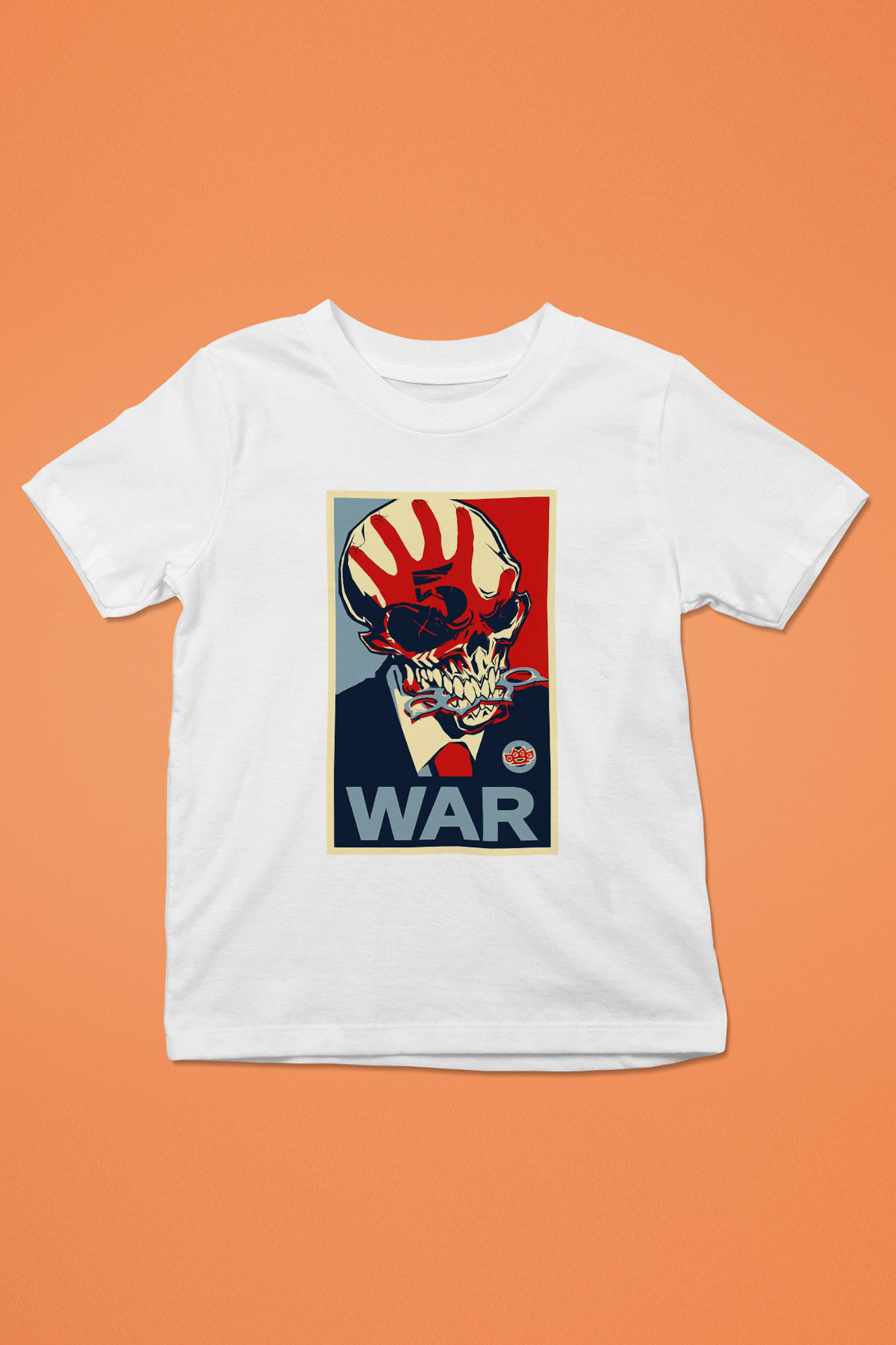 Five Finger Death Punch Baskılı Beyaz Unisex Çocuk Tişört