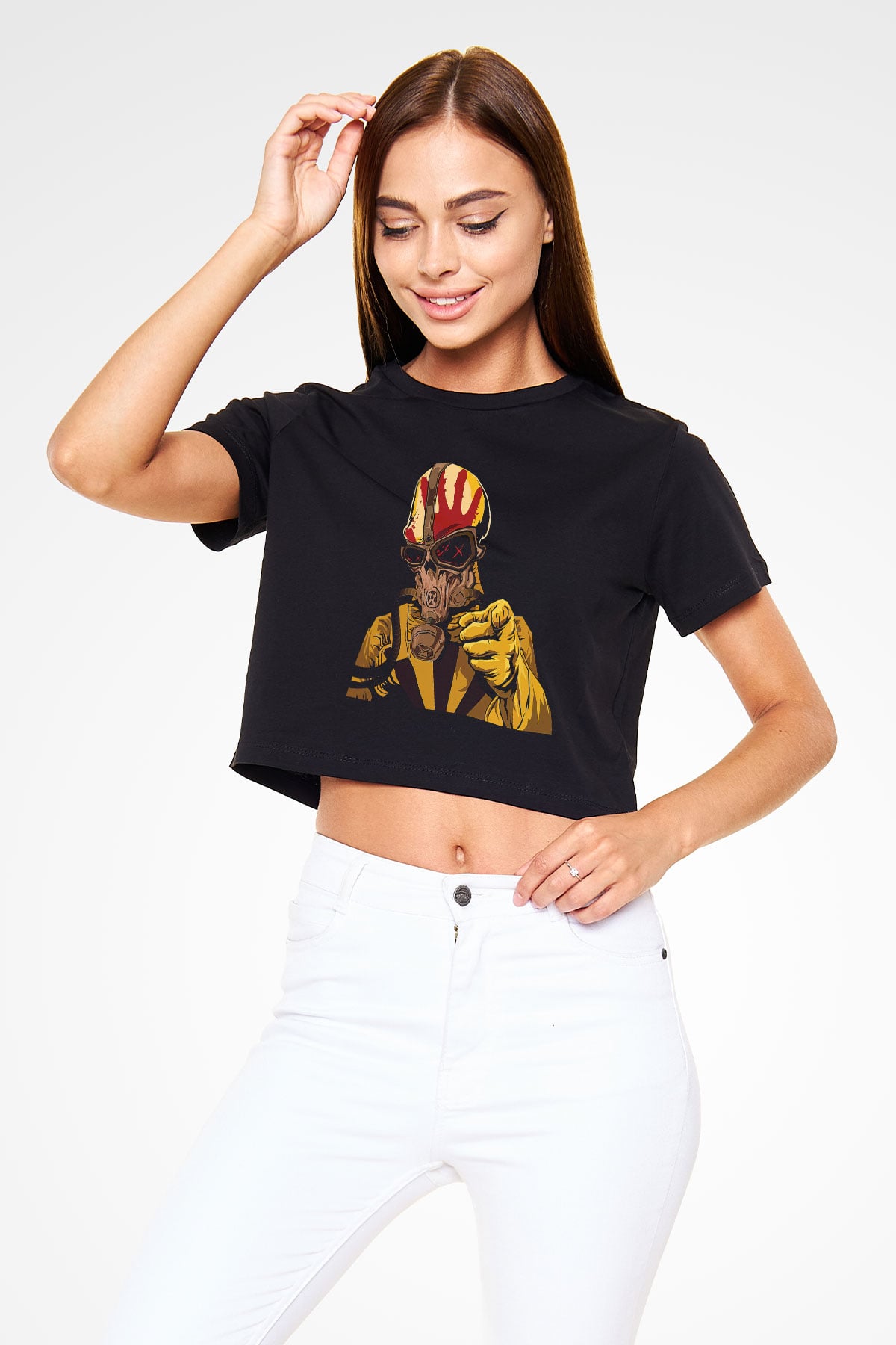 Five Finger Death Punch Siyah Crop Top Tişört
