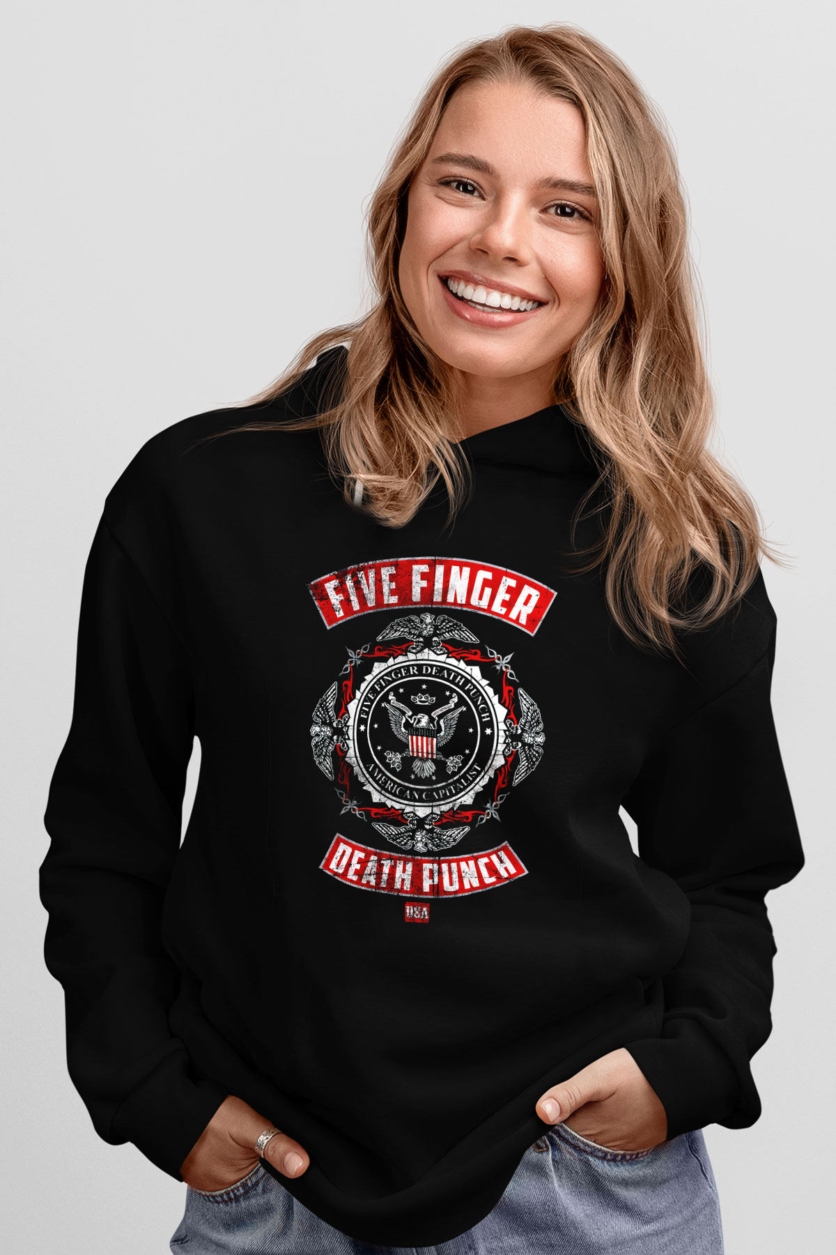 Five Finger Death Punch Siyah Unisex Hoodie