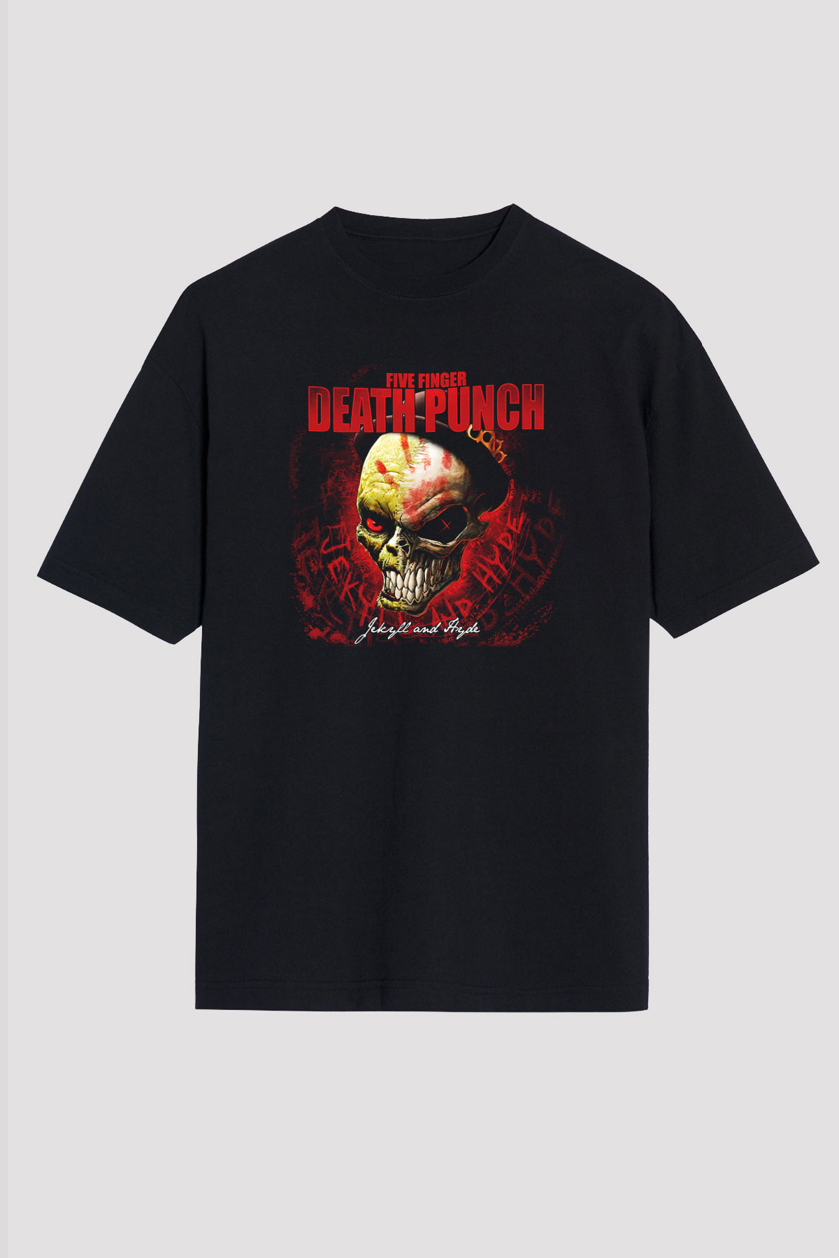 Five Finger Death Punch Siyah Unisex Oversize Tişört T-Shirt