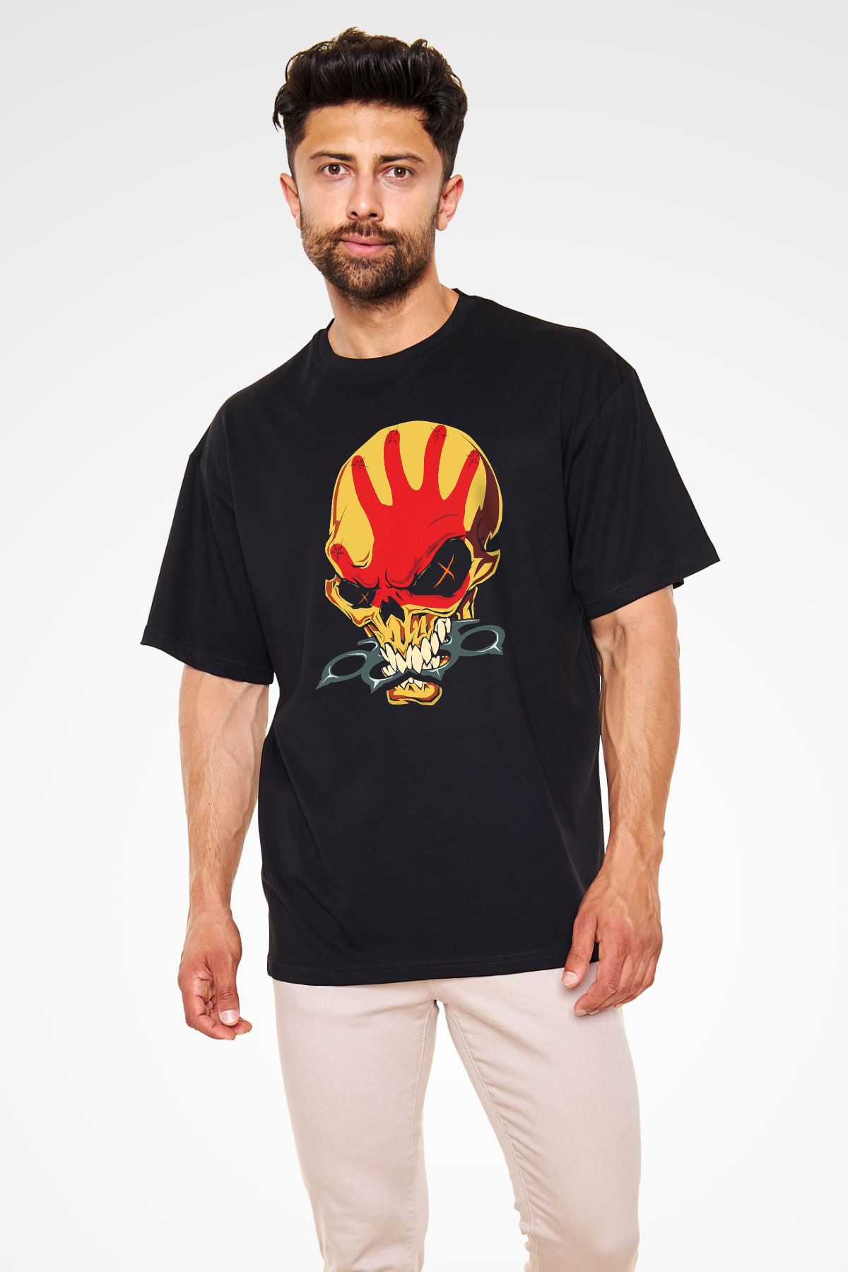 Five Finger Death Punch Siyah Unisex Oversize Tişört T-Shirt