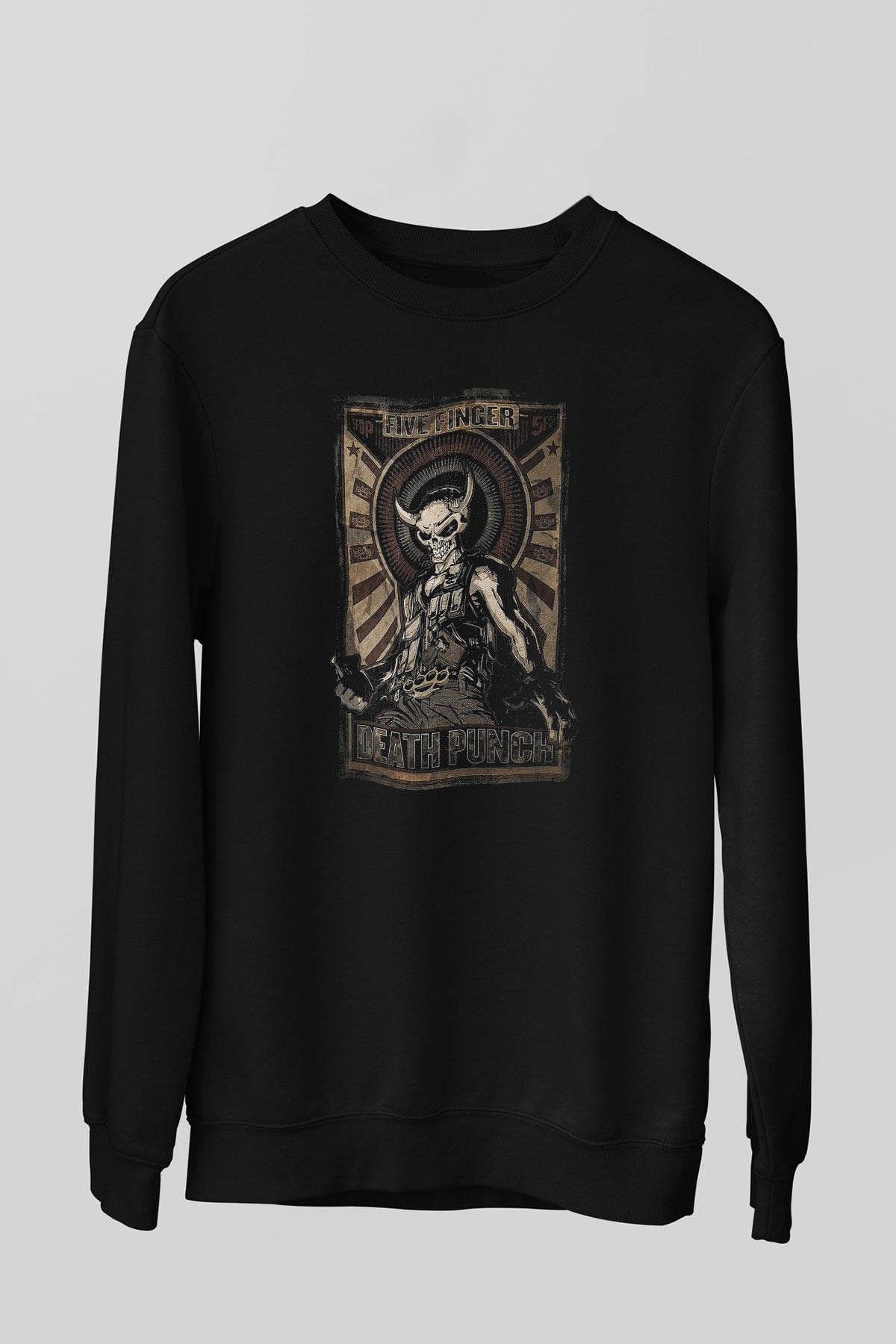 Five Finger Death Punch Siyah Unisex Sweatshirt