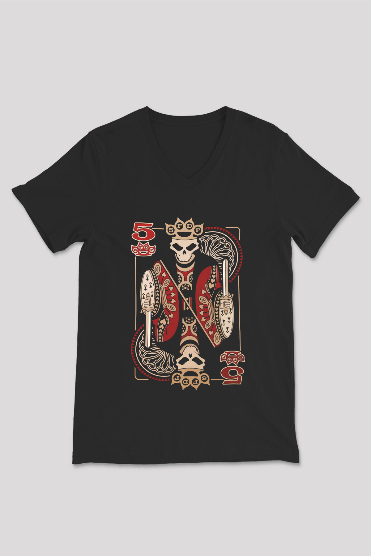 Five Finger Death Punch Siyah Unisex V Yaka Tişört