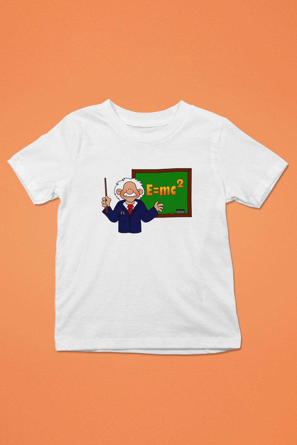 Fizikçi Baskılı Beyaz Unisex Çocuk Tişört