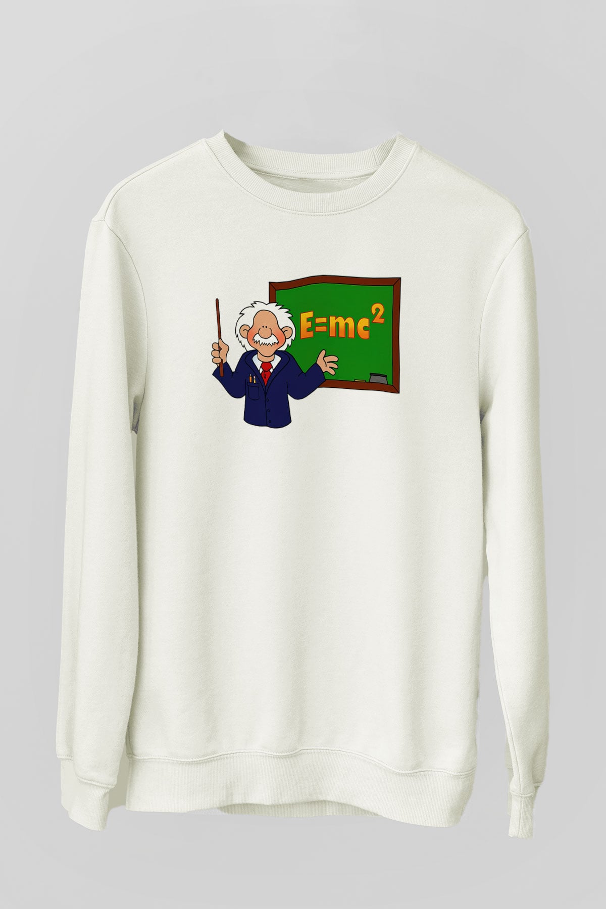 Fizikçi Beyaz Unisex Sweatshirt