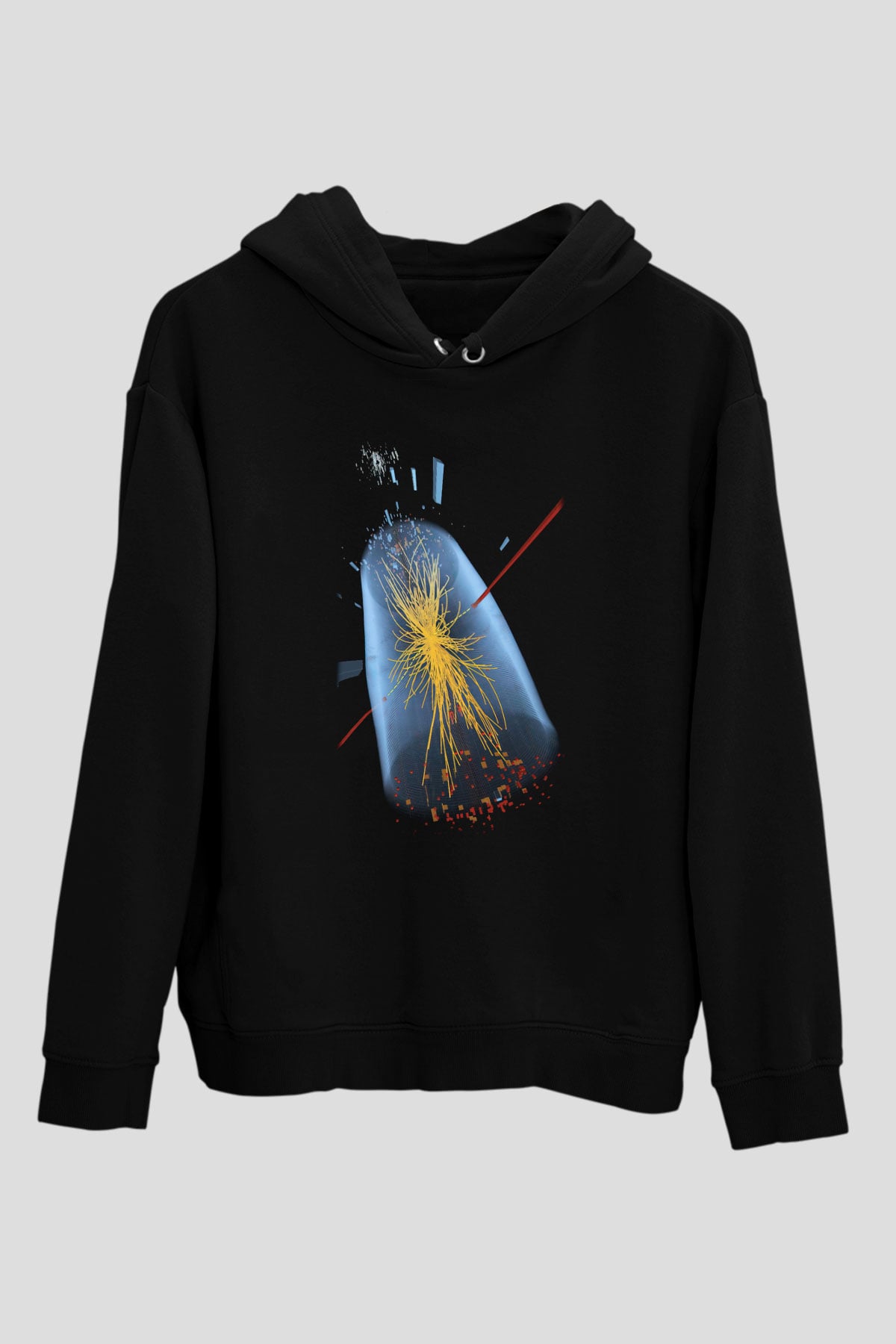 Fizikçi Siyah Unisex Kapşonlu Sweatshirt