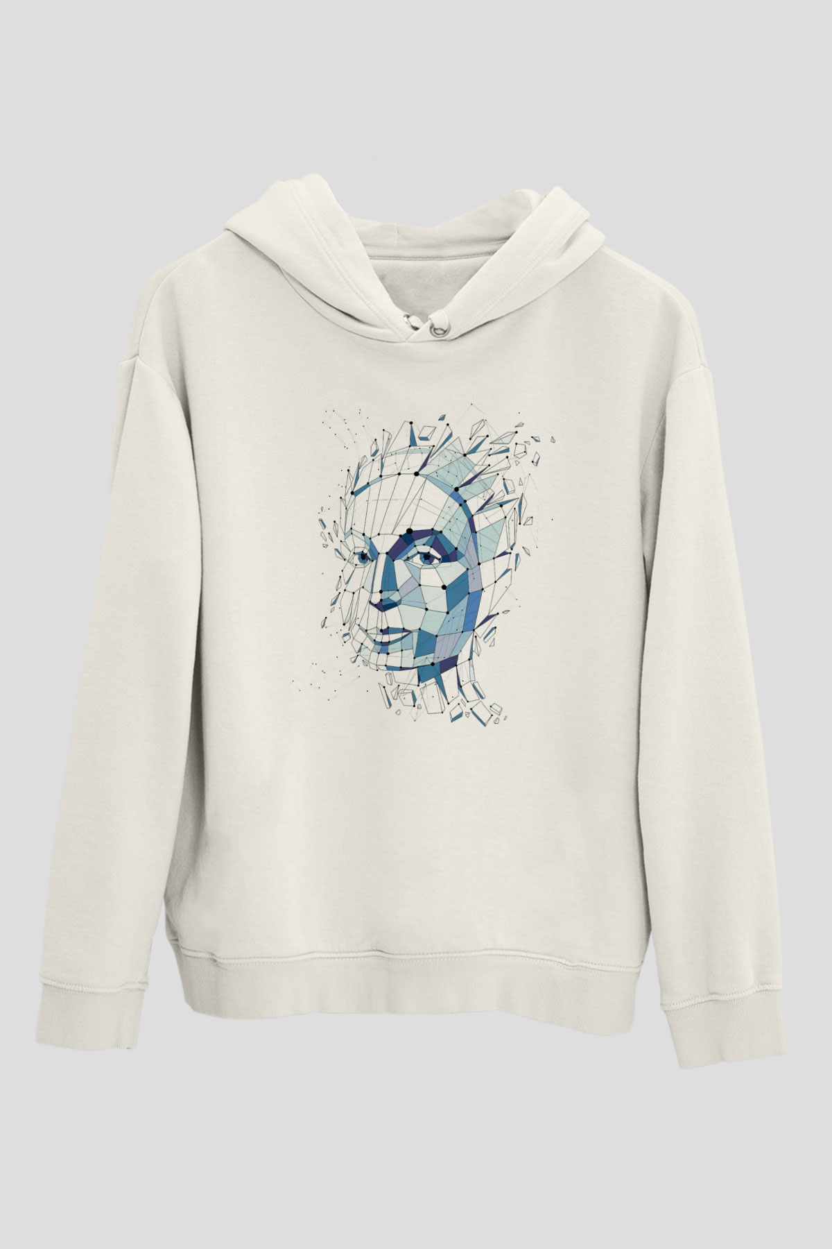 Fizyonomist Beyaz Unisex Hoodie