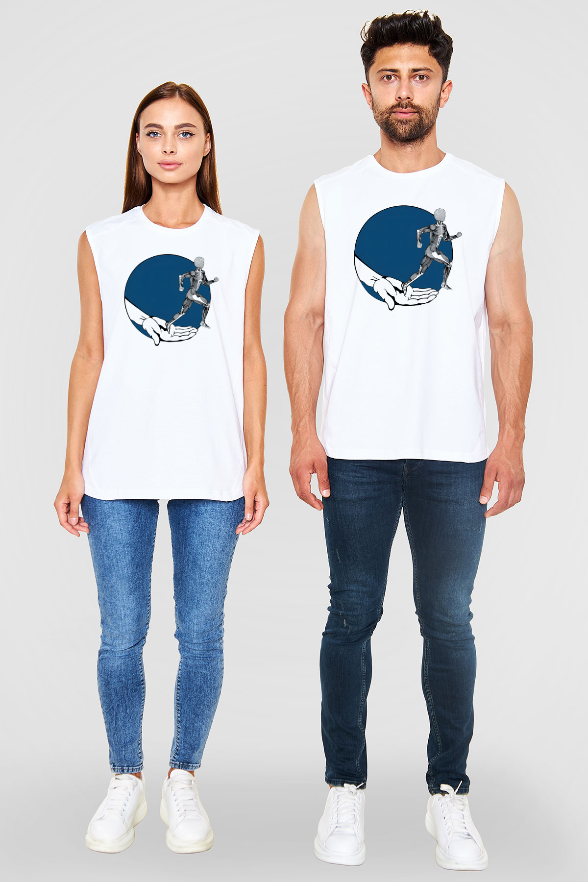 Fizyoterapist Beyaz Unisex Kolsuz Tişört