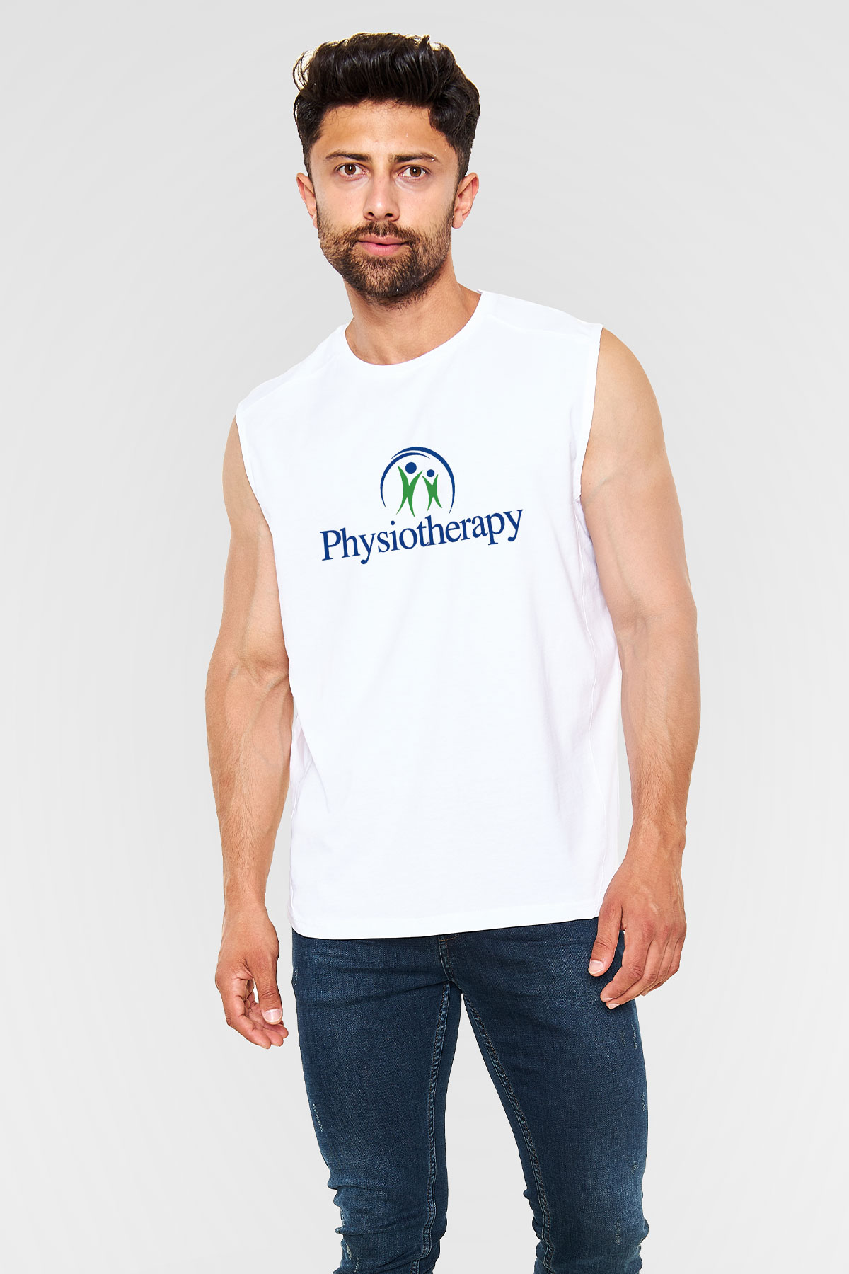 Fizyoterapist Beyaz Unisex Kolsuz Tişört