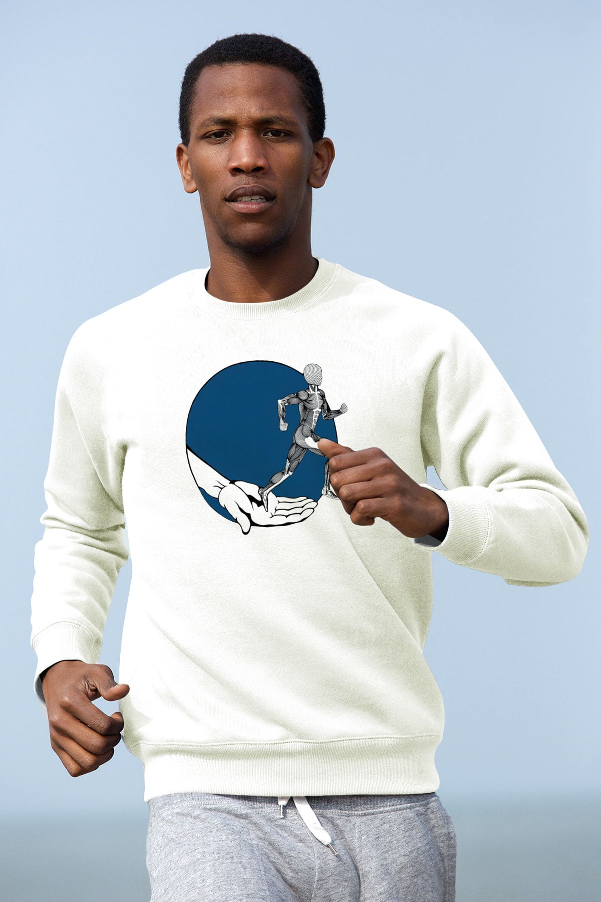 Fizyoterapist Beyaz Unisex Sweatshirt