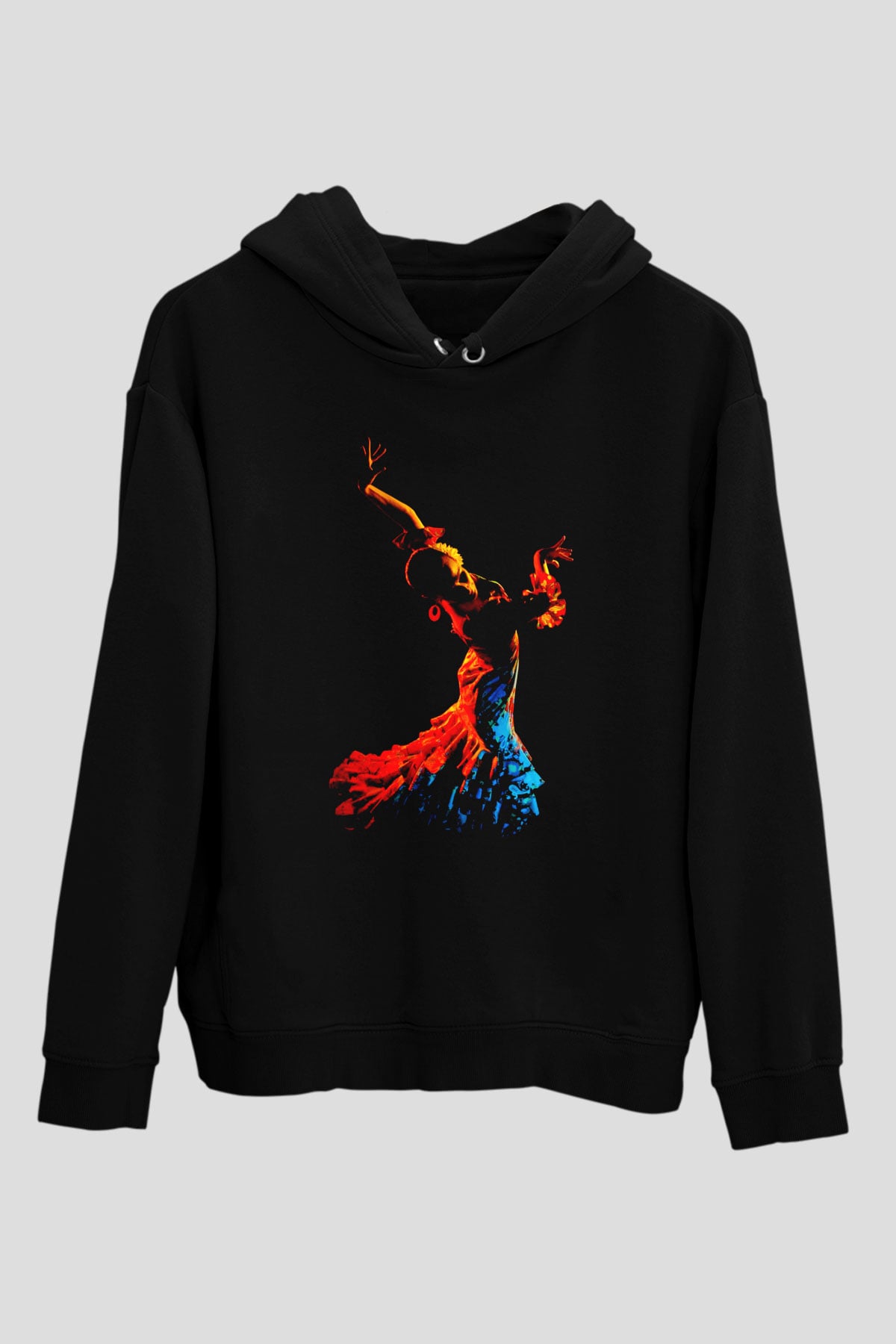 Flamenko Siyah Unisex Hoodie