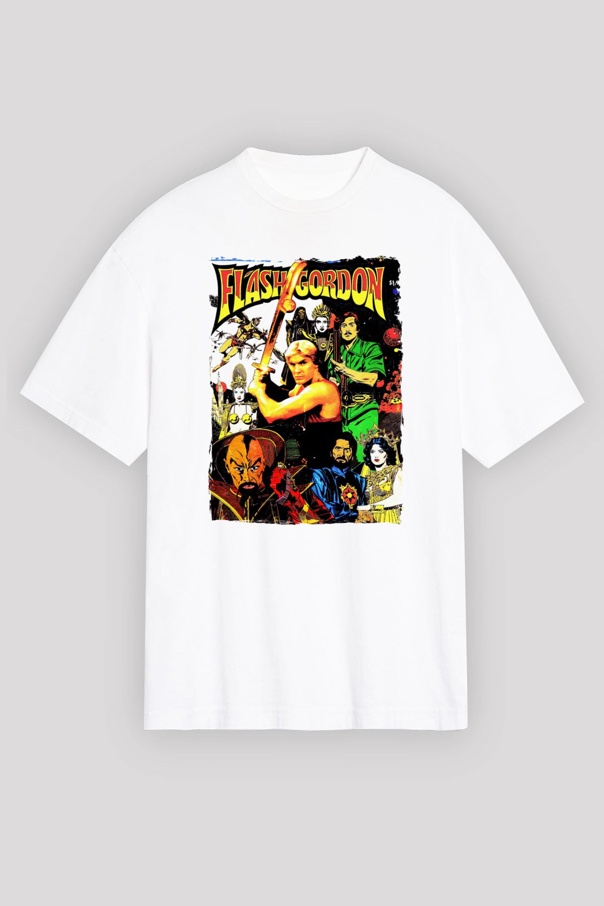 Flash Gordon Beyaz Unisex Tişört