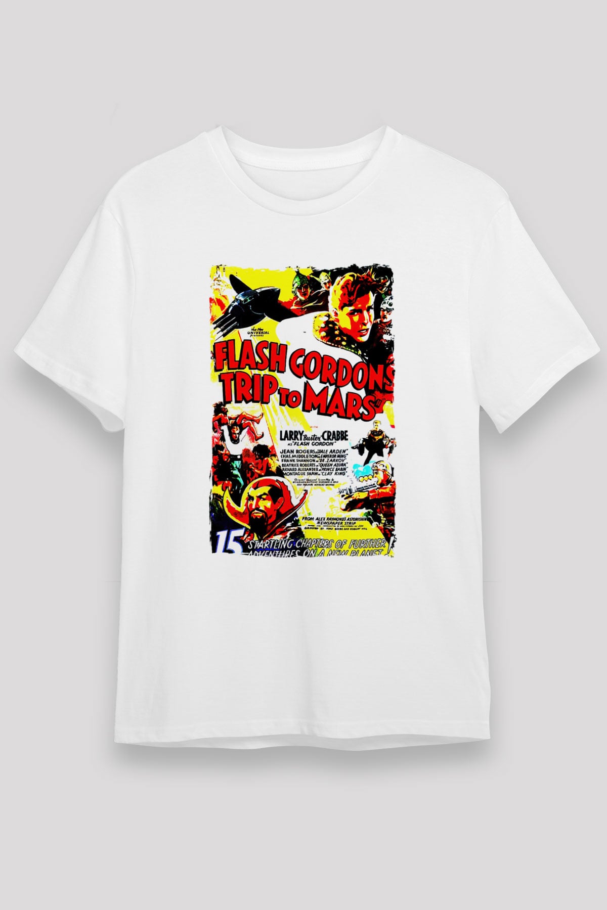 Flash Gordon Beyaz Unisex Tişört