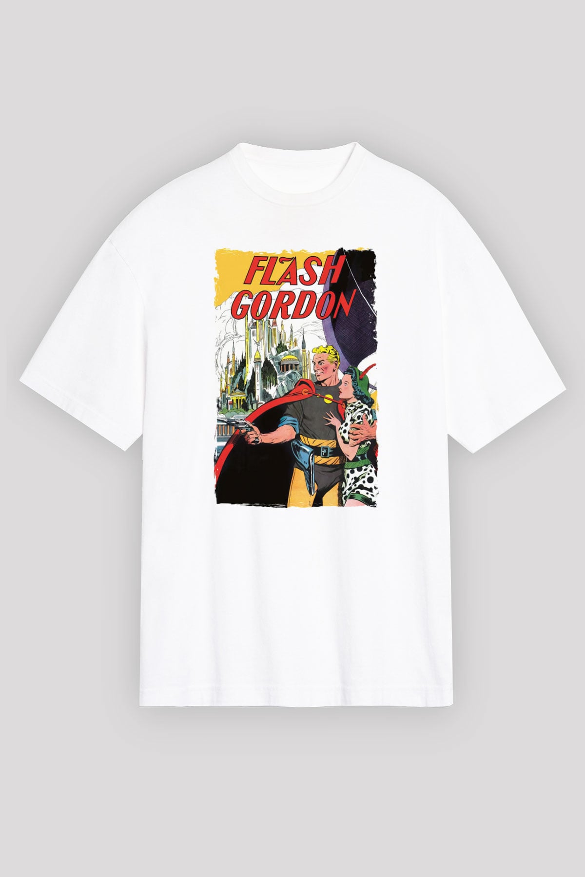 Flash Gordon Beyaz Unisex Tişört