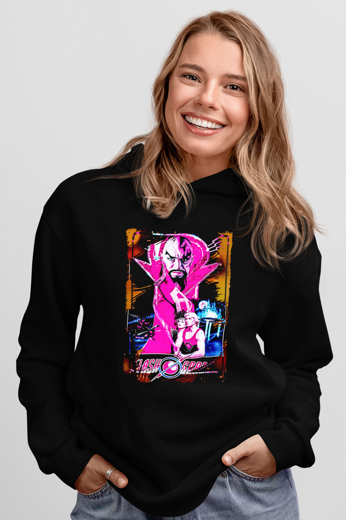 Flash Gordon Siyah Unisex Hoodie